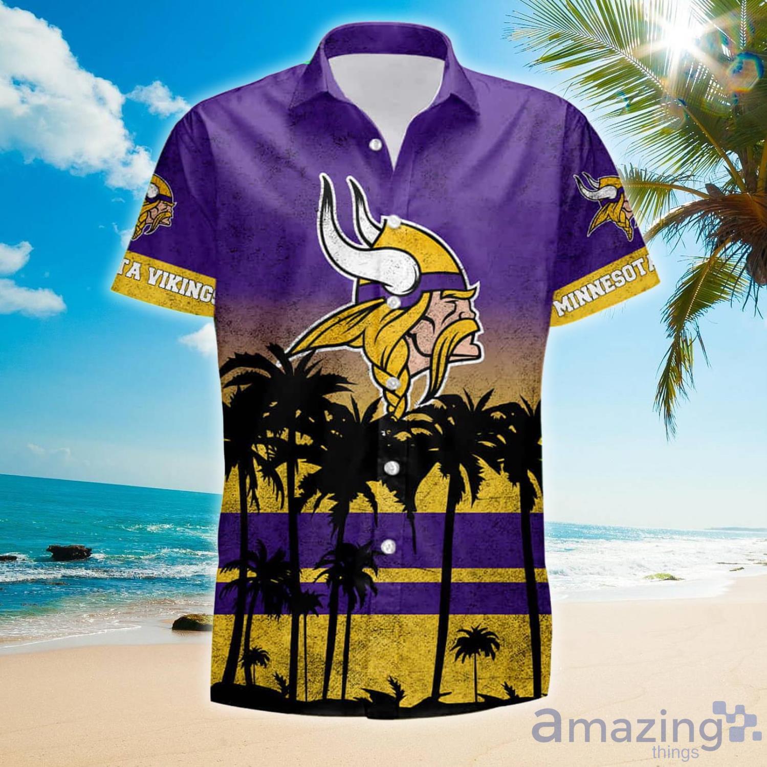 Personalize NFL Minnesota Vikings Polynesian Tattoo Design Hawaiian Shirt