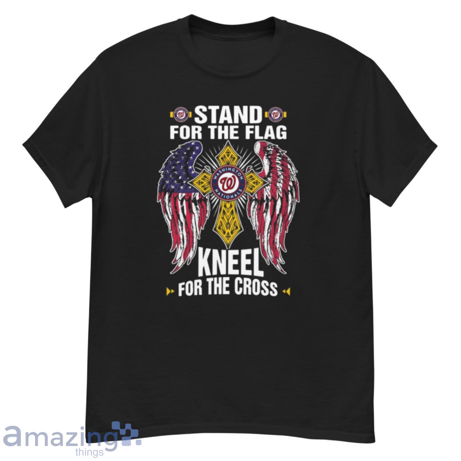 MLB Baseball Washington Nationals Stand For Flag Kneel For The Cross Shirt T Shirt - G500 Men’s Classic T-Shirt