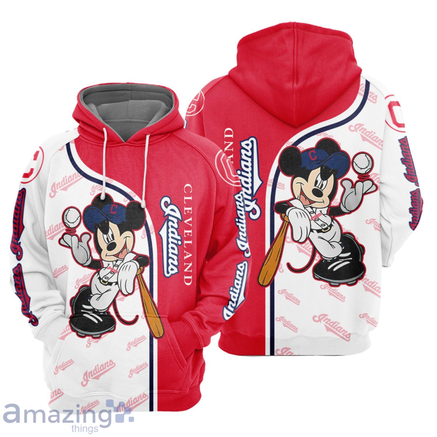 Mlb- Cleveland Indians Mickey 3D Hoodie Product Photo 1