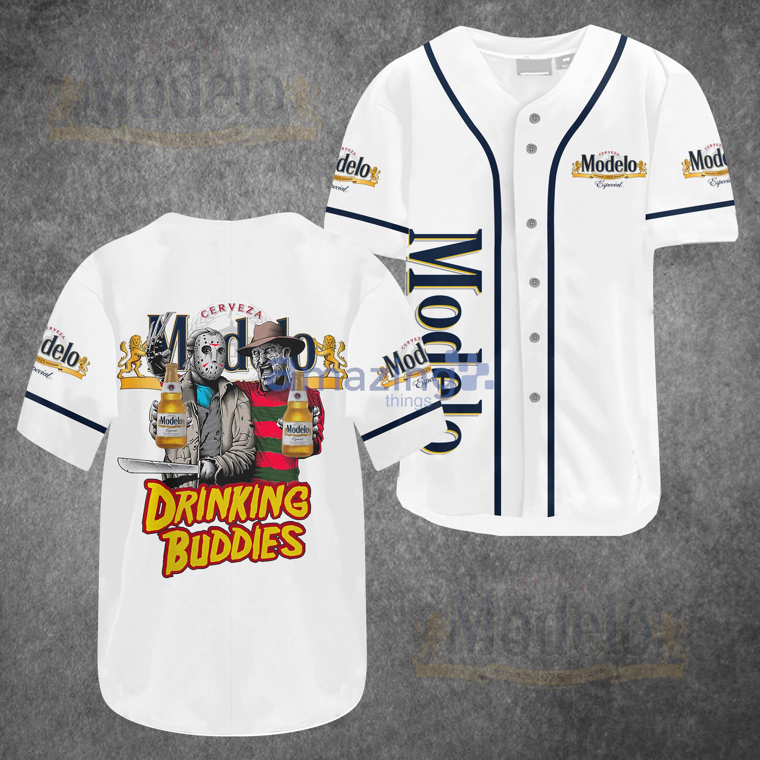 Modelo Horror Drink Buddies Halloween Baseball Jersey Shirt Product Photo 1