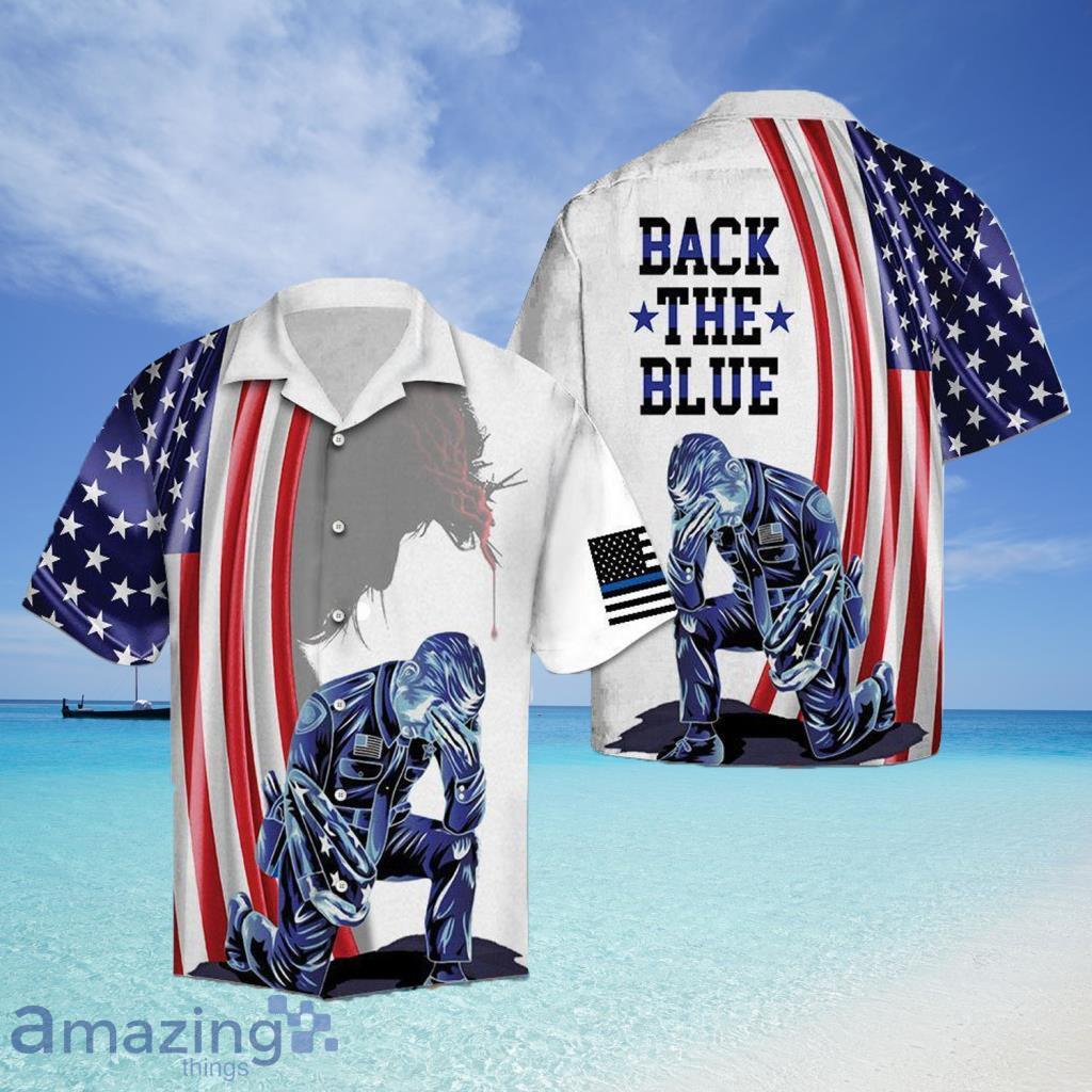 Mother’s Day Father’s Day US Police Officer Back The Blue Hawaiian Shirt For Men And Women - Mother’s Day Father’s Day US Police Officer Back The Blue Hawaiian Shirt For Men And Women