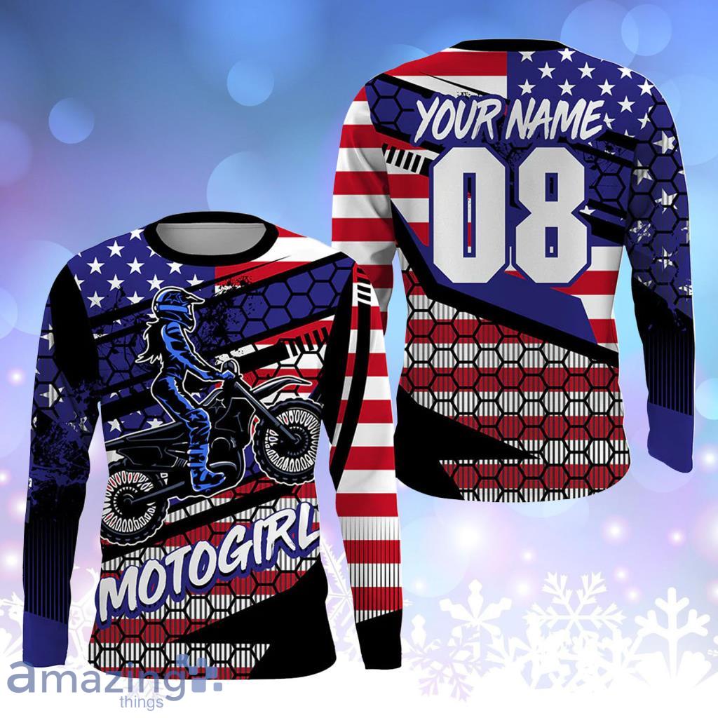 MotoGirl Custom Motocross Custom Longsleeve 3D For Men And Women - MotoGirl Custom Motocross Custom Longsleeve 3D For Men And Women