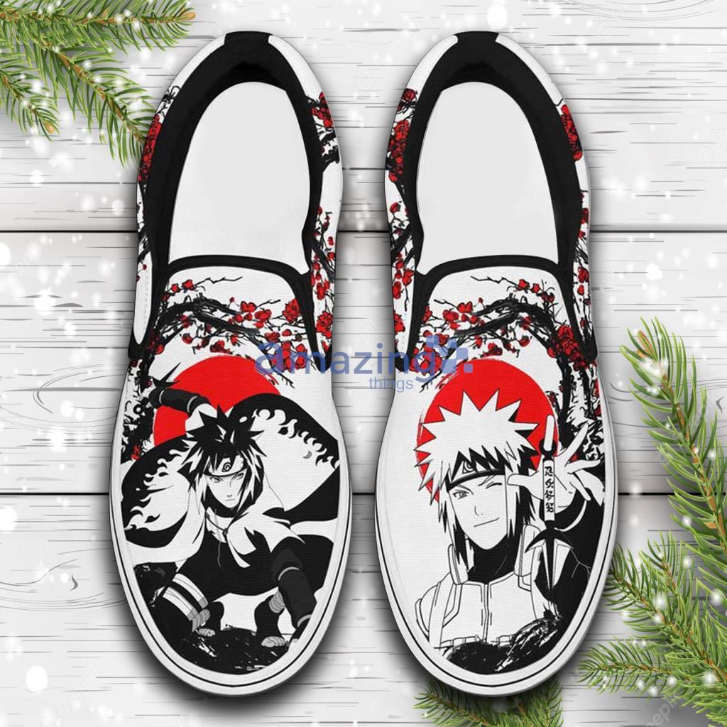 Namikaze Minato Custom Japan Blossom Anime Slip On Sneakers Shoes - Namikaze Minato Custom Japan Blossom Anime Slip On Sneakers Shoes