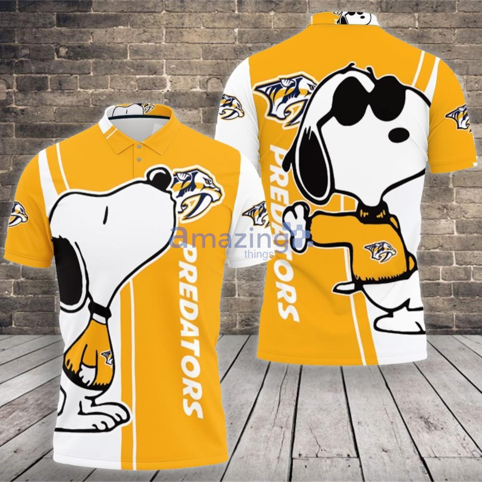 Nashville Predators Snoopy Lover Polo Shirt For Sport Fans Product Photo 1