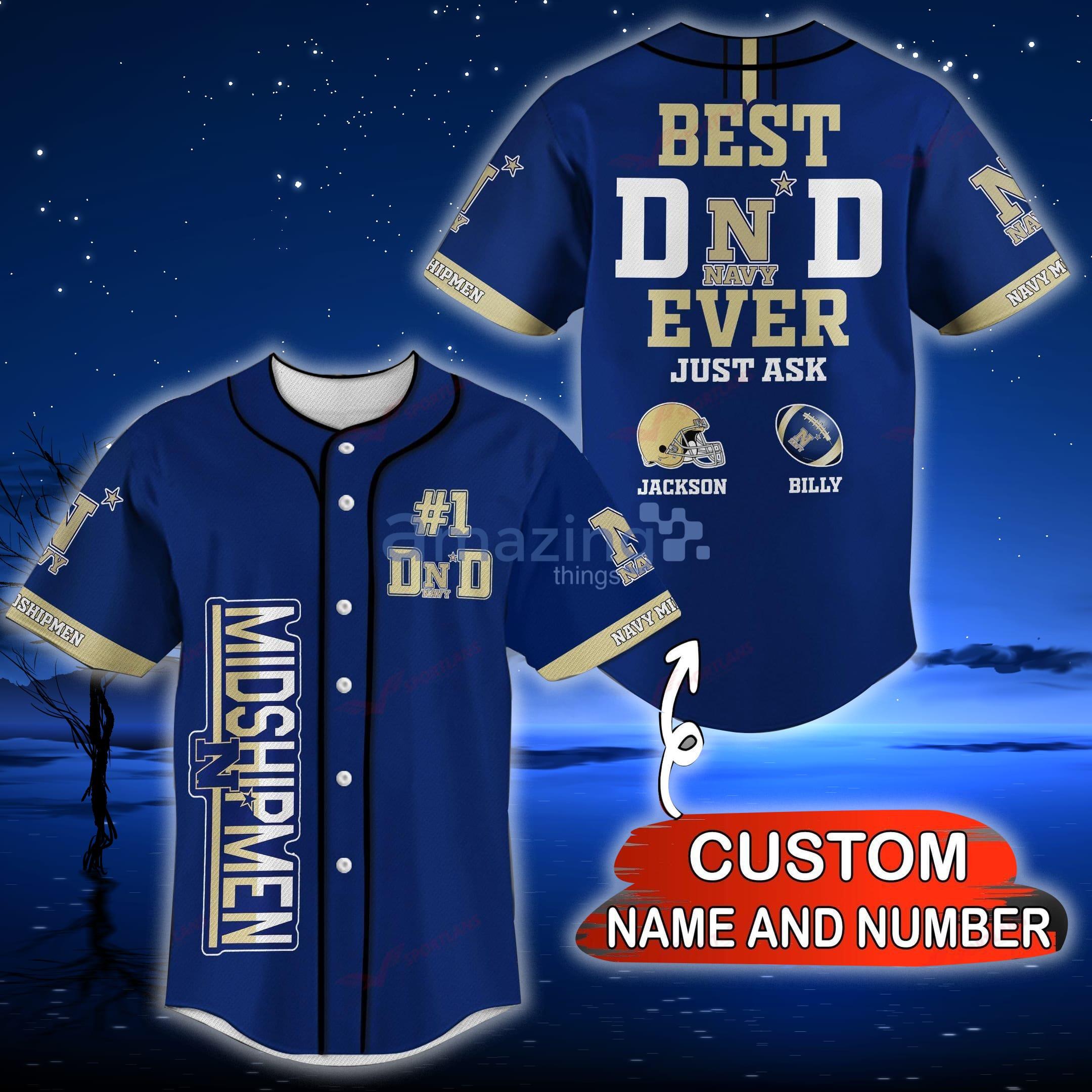  Custom Baseball Jersey, Baseball Shirt, Custom Navy