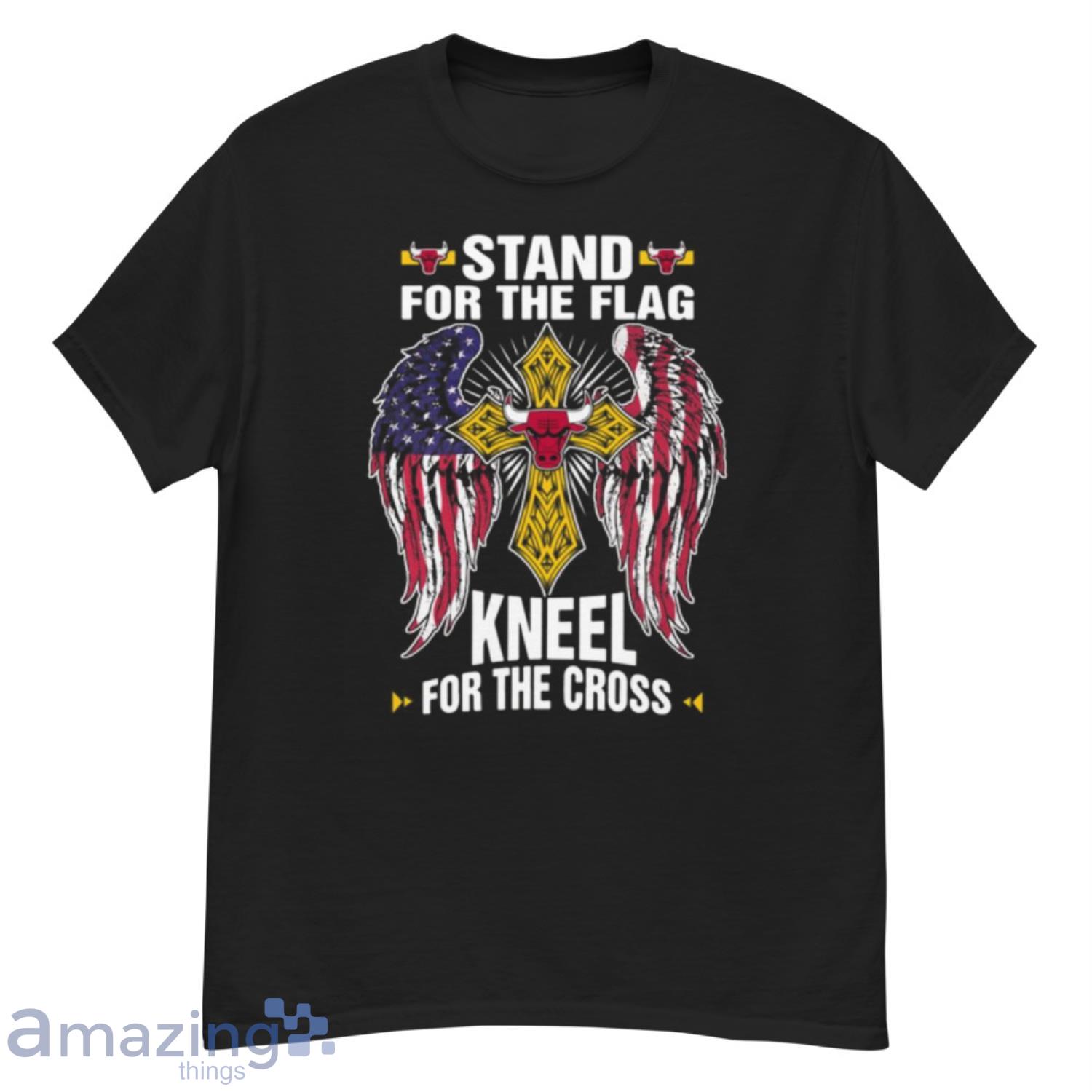 NBA Basketball Chicago Bulls Stand For Flag Kneel For The Cross Shirt T Shirt - G500 Men’s Classic T-Shirt