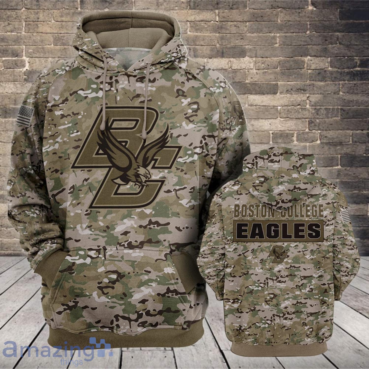 NCA Boston College Eagles Camo Style Gifts for Veterans Day All Over  Printed 3D Shirt