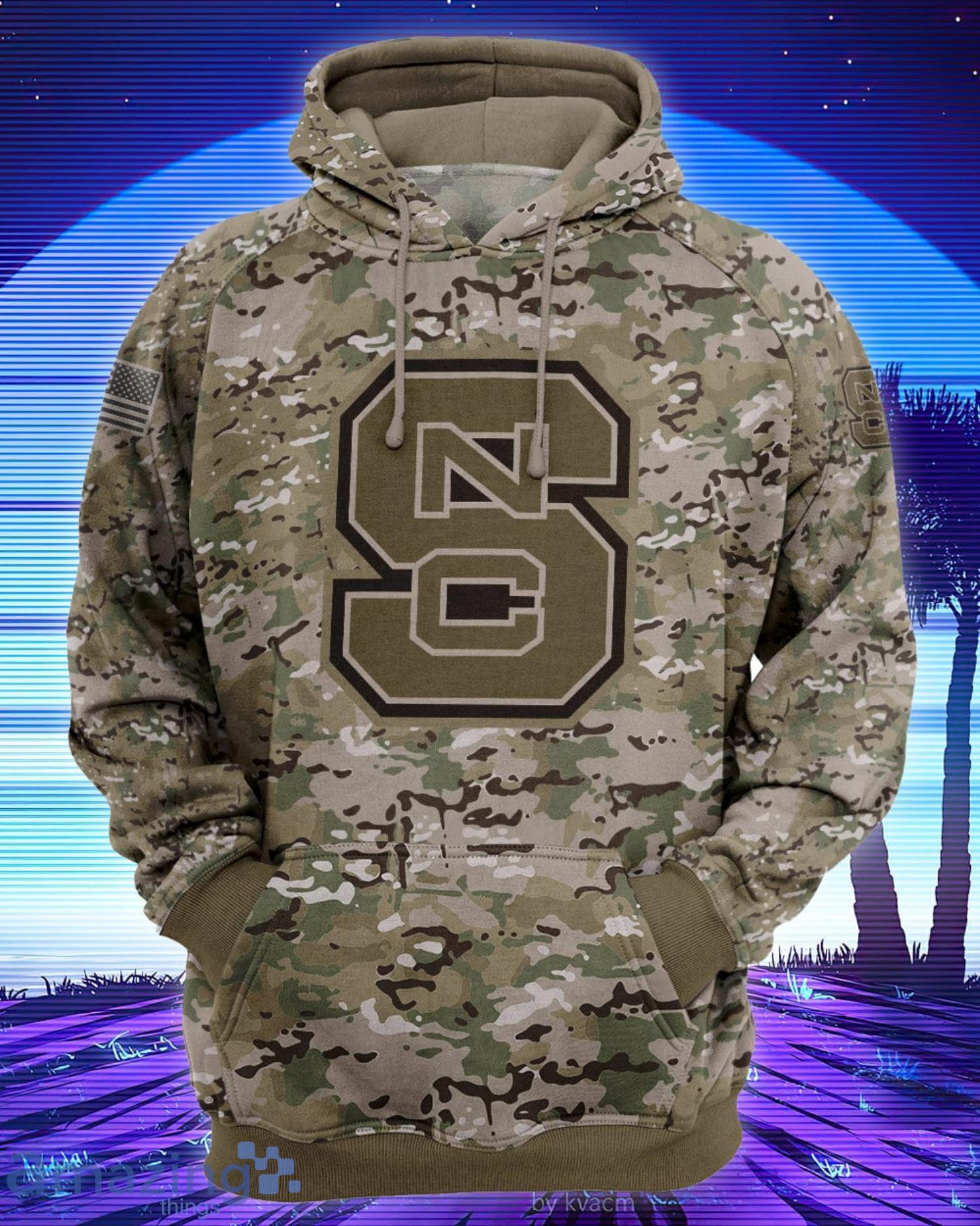 NCA NC State Wolfpack Camo Style Gifts for Veterans Day All Over Printed 3D Shirt image NCA NC State Wolfpack Camo Style Gifts for Veterans Day All Over Printed 3D Shirt Product Photo 2