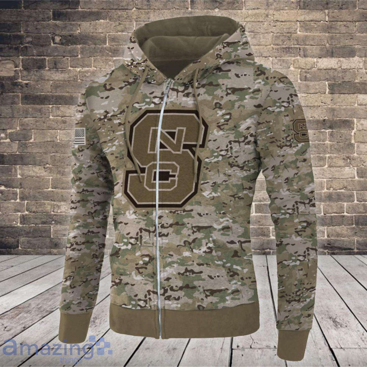 NCA NC State Wolfpack Camo Style Gifts for Veterans Day All Over Printed 3D Shirt image NCA NC State Wolfpack Camo Style Gifts for Veterans Day All Over Printed 3D Shirt Product Photo 3