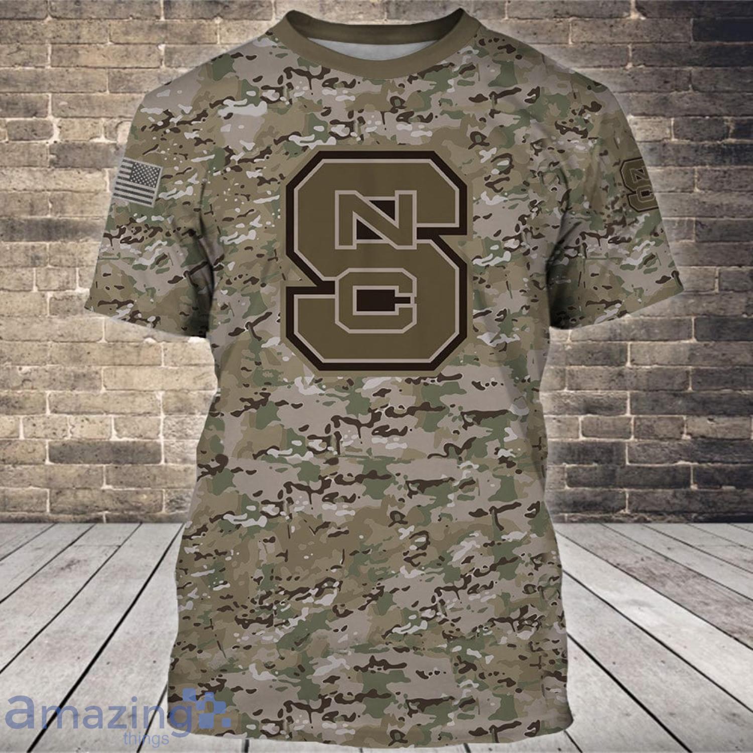 NCA NC State Wolfpack Camo Style Gifts for Veterans Day All Over Printed 3D Shirt image NCA NC State Wolfpack Camo Style Gifts for Veterans Day All Over Printed 3D Shirt Product Photo 4