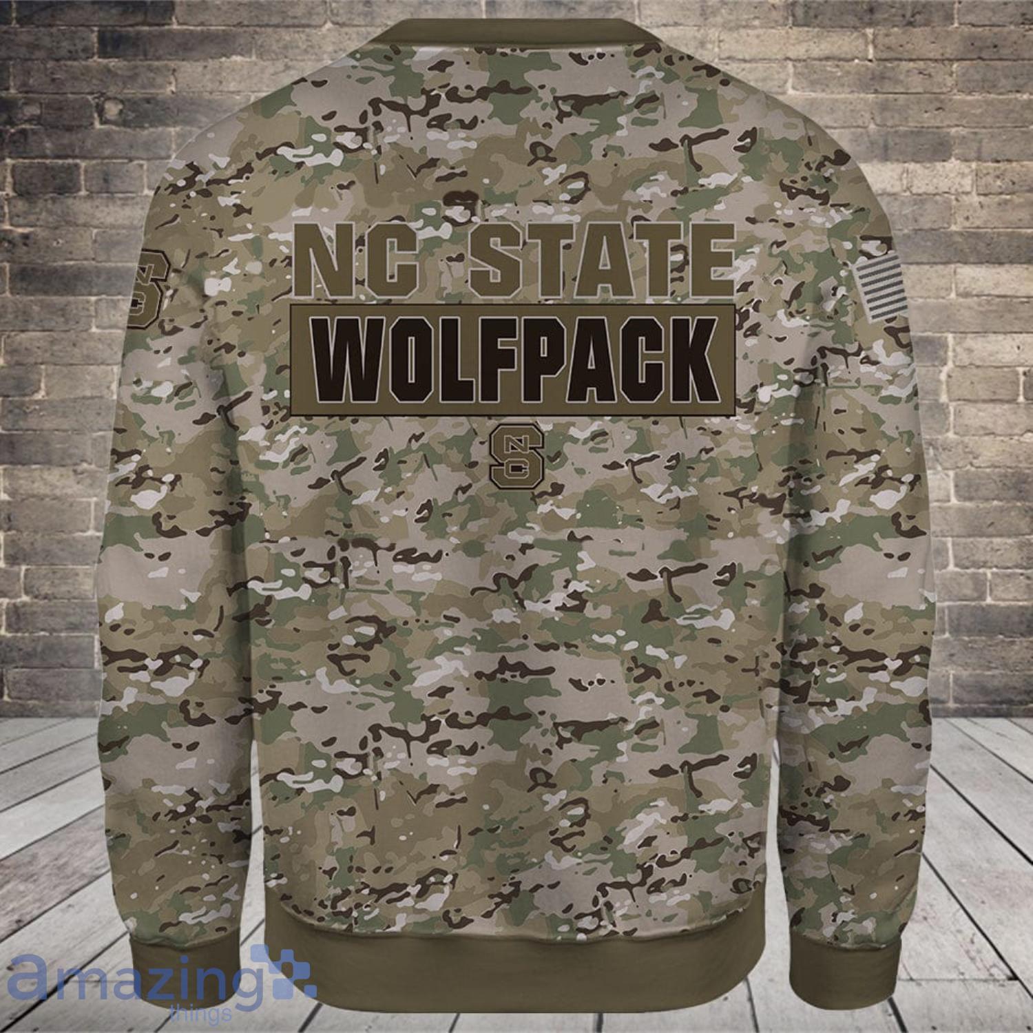 NCA NC State Wolfpack Camo Style Gifts for Veterans Day All Over Printed 3D Shirt image NCA NC State Wolfpack Camo Style Gifts for Veterans Day All Over Printed 3D Shirt Product Photo 6