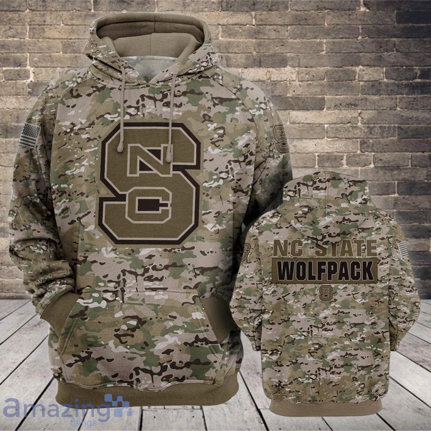 NCA NC State Wolfpack Camo Style Gifts for Veterans Day All Over Printed 3D Shirt Product Photo 1