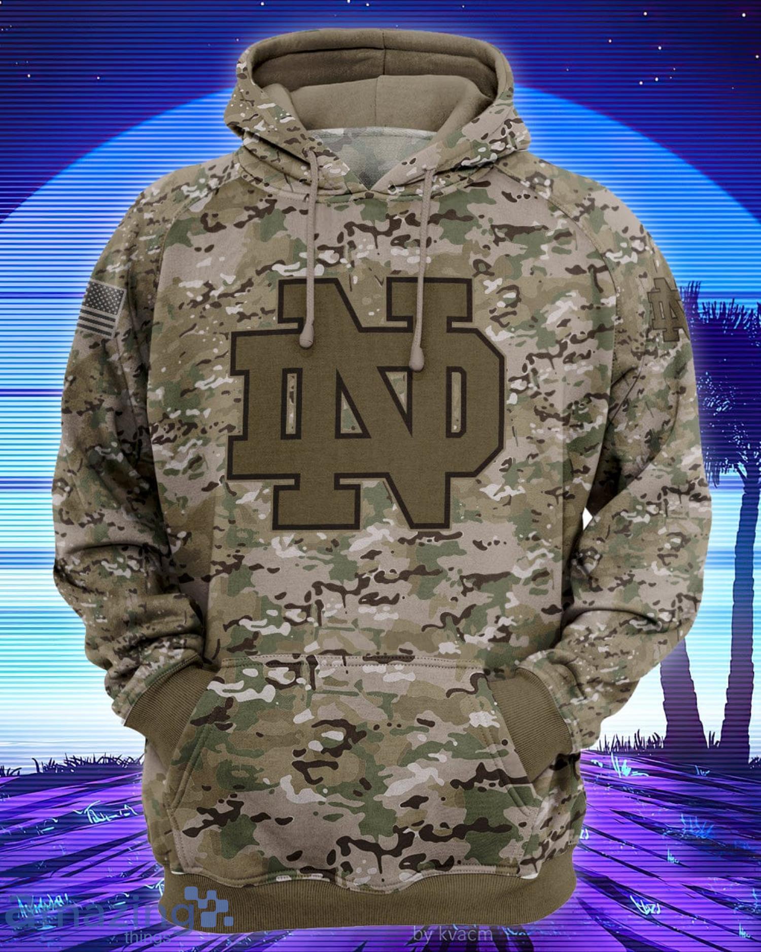 Camo notre hotsell dame sweatshirt