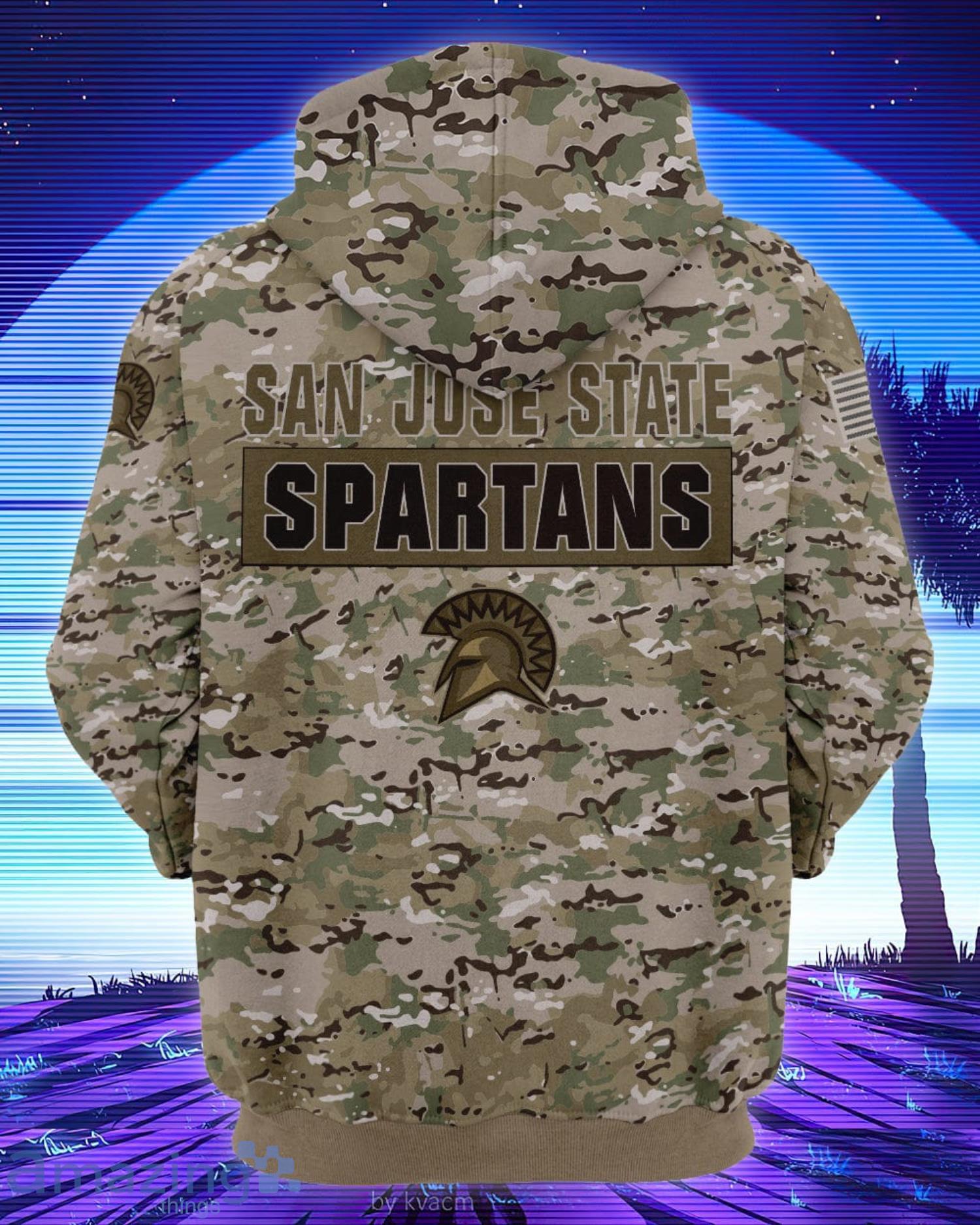 NCA San Jose State Spartans Camo Style Gifts for Veterans Day All Over Printed 3D Shirt image NCA San Jose State Spartans Camo Style Gifts for Veterans Day All Over Printed 3D Shirt Product Photo 2