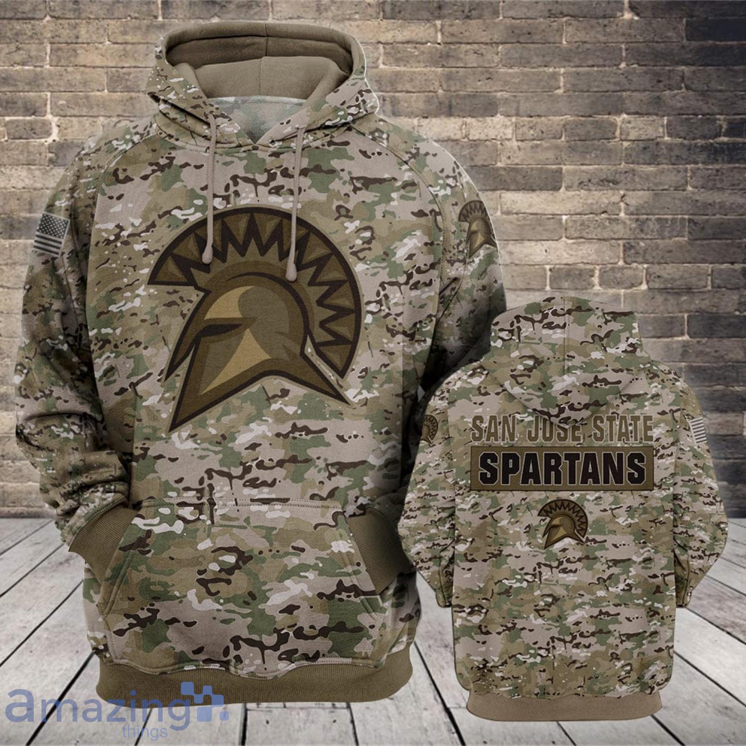 NCA San Jose State Spartans Camo Style Gifts for Veterans Day All Over Printed 3D Shirt Product Photo 1 NCA San Jose State Spartans Camo Style Gifts for Veterans Day All Over Printed 3D Shirt Product Photo 1