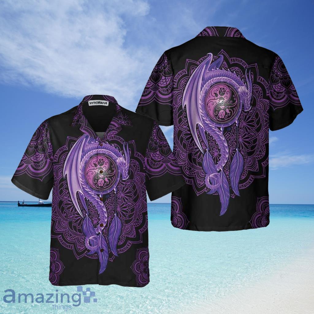 Hippie Sun Moon Purple Galaxy Hawaiian Shirt For Men Women - Owl Ohh