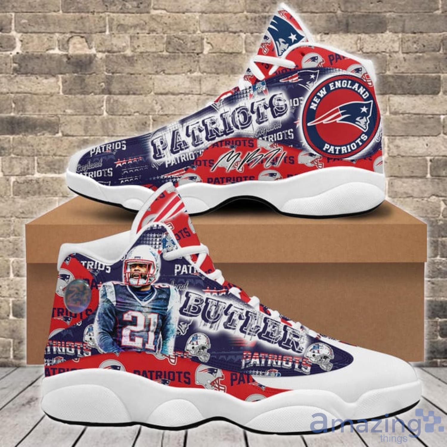 New England Patriots Fans Malcolm Butler Air Jordan 13 Shoes For Men And  Women