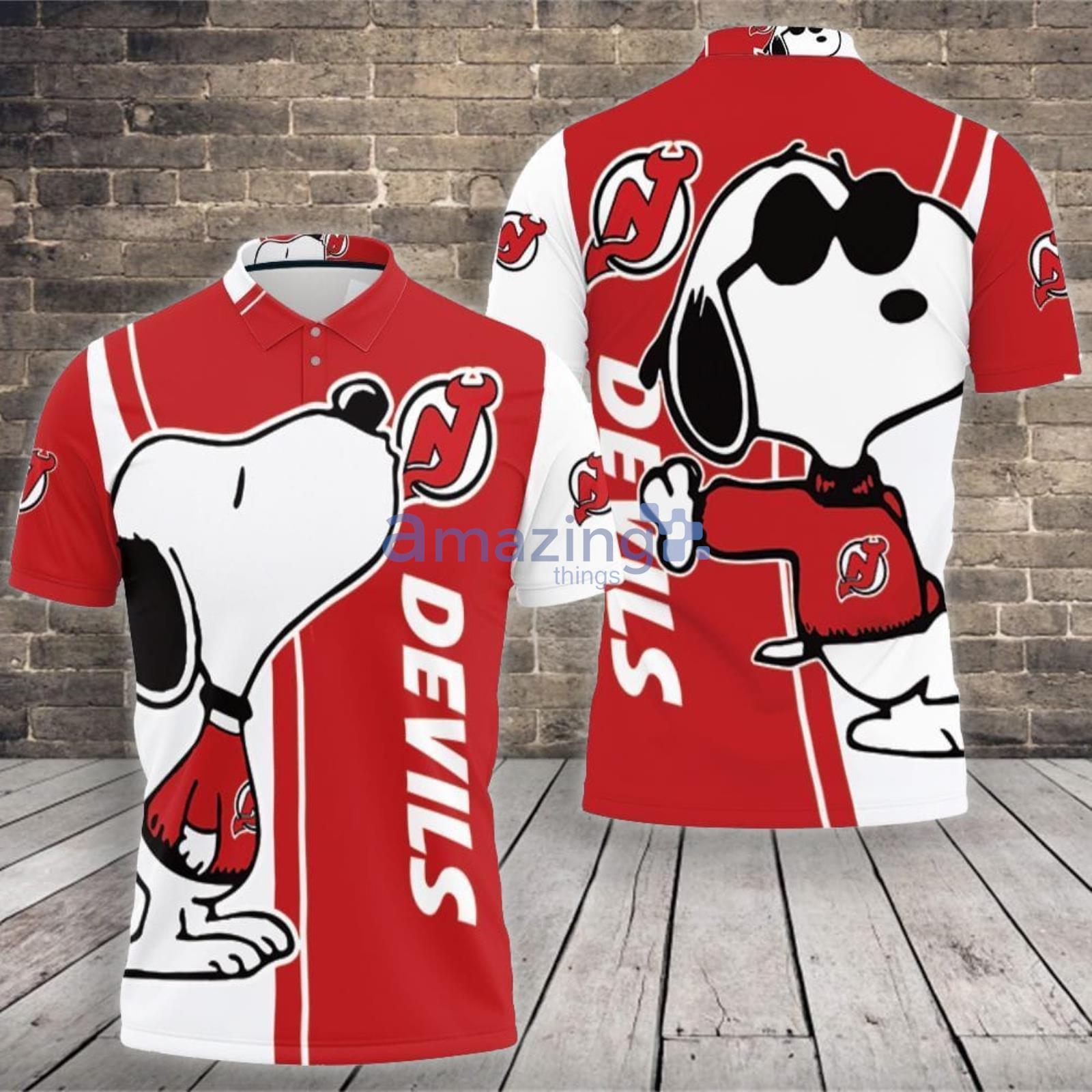 New Jersey Devils Snoopy Lover Polo Shirt For Sport Fans Product Photo 1