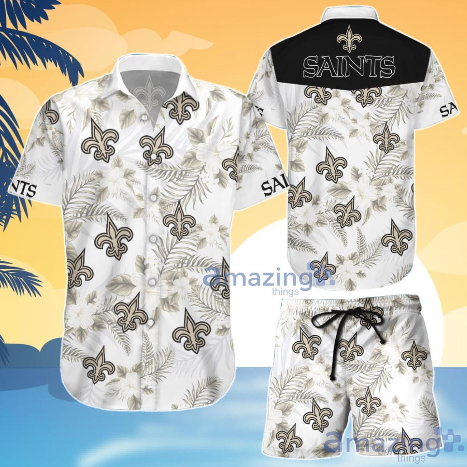 New Orleans Saints Football Floral Hawaiian Shirt And Shorts Gift For Summer Product Photo 1