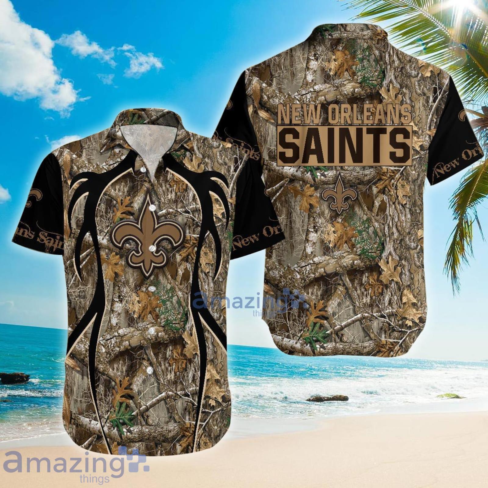 New Orleans Saints Hunting Lover Gift For Father's Day Hawaiian Shirt Product Photo 1