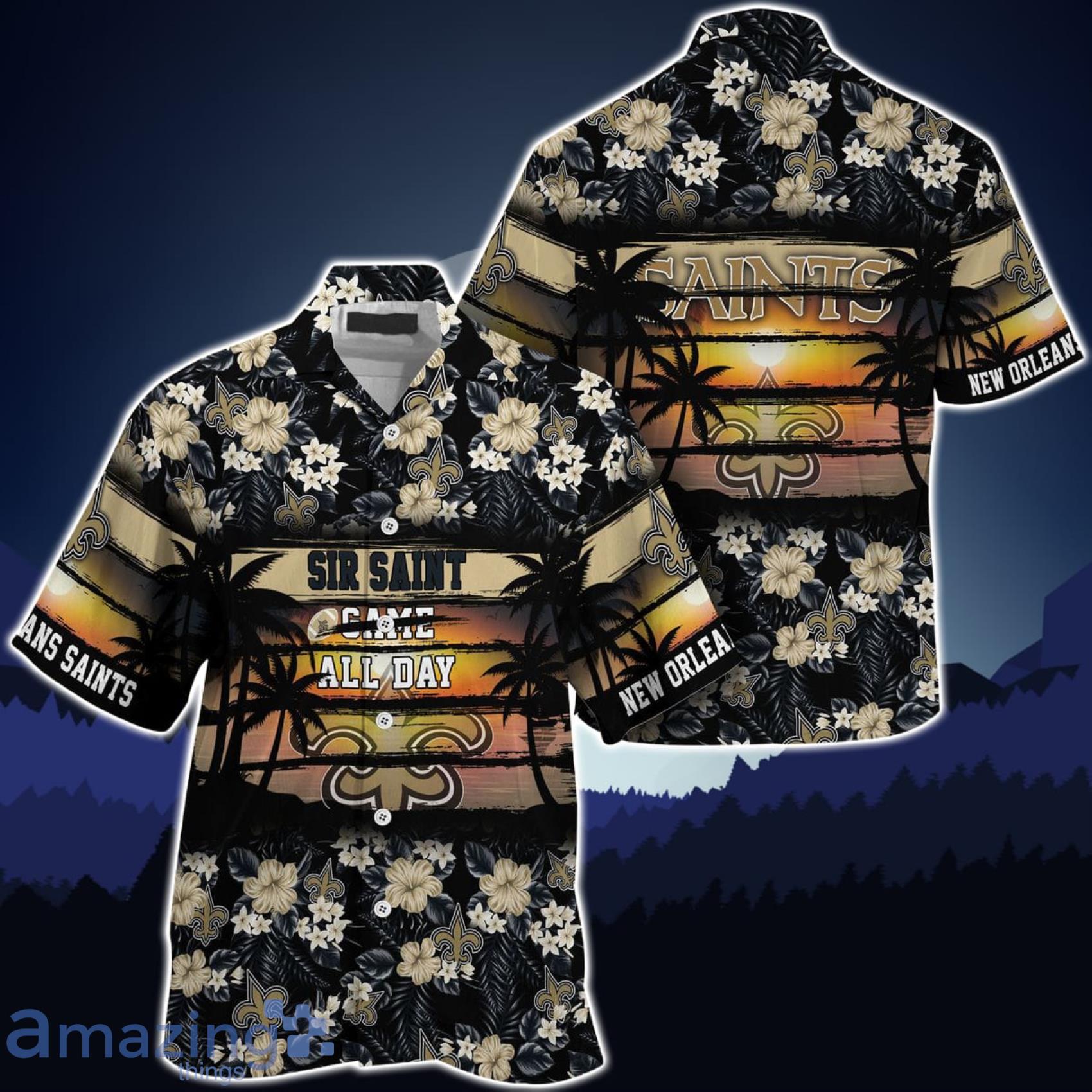 New Orleans Saints NFL Came All Day Flower Hawaiian Shirt Product Photo 1