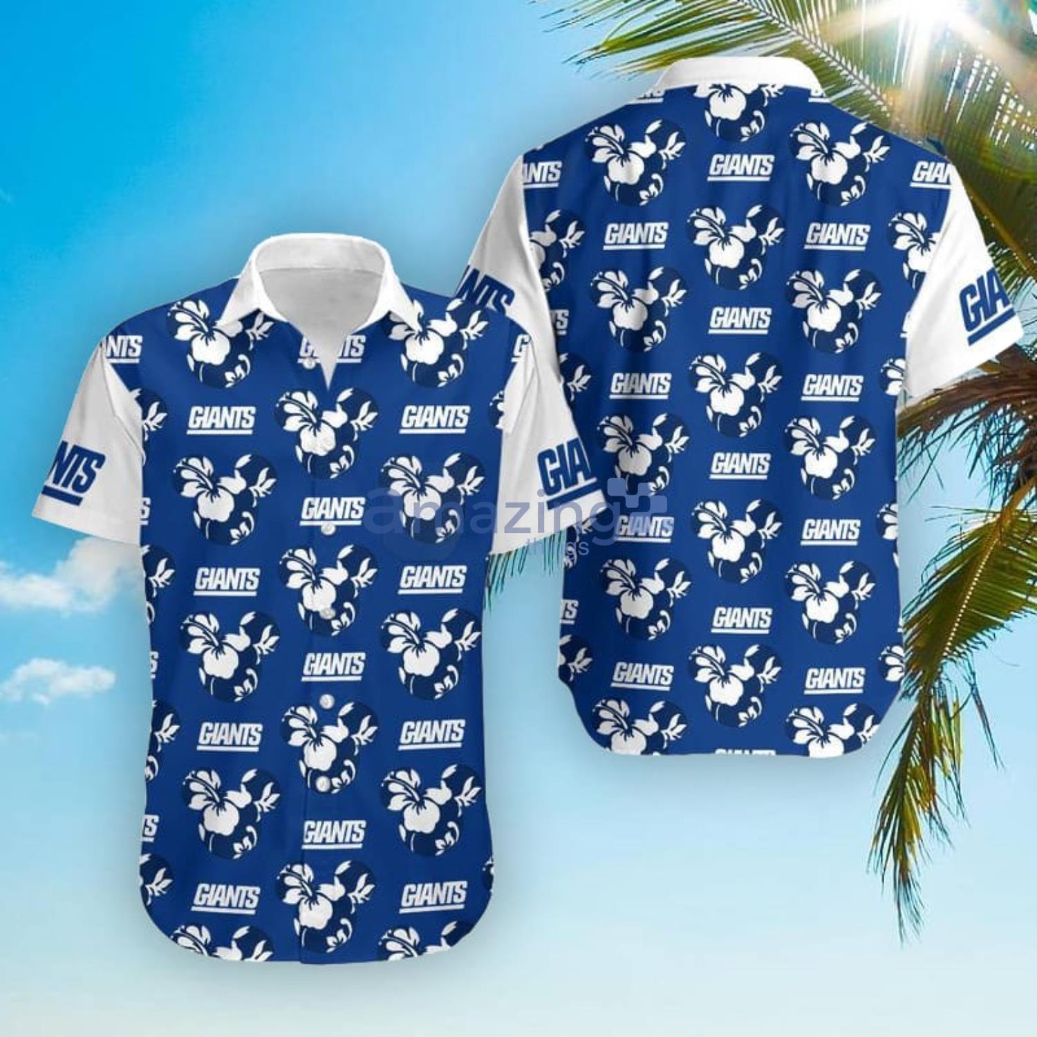 New York Giants Mickey Mouse Hawaiian Shirt, Short