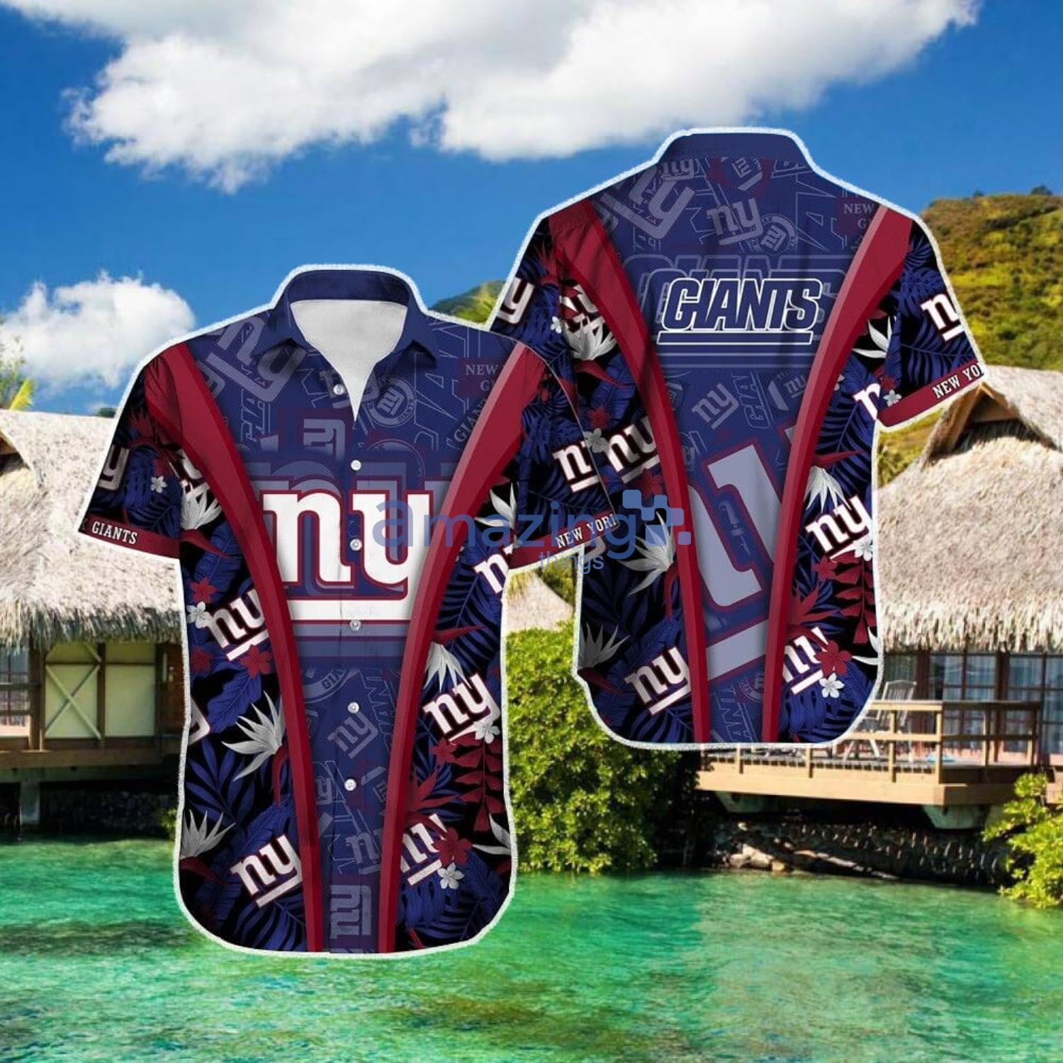 NY Giants Hawaiian Shirt Sporty Style New York Giants Gift