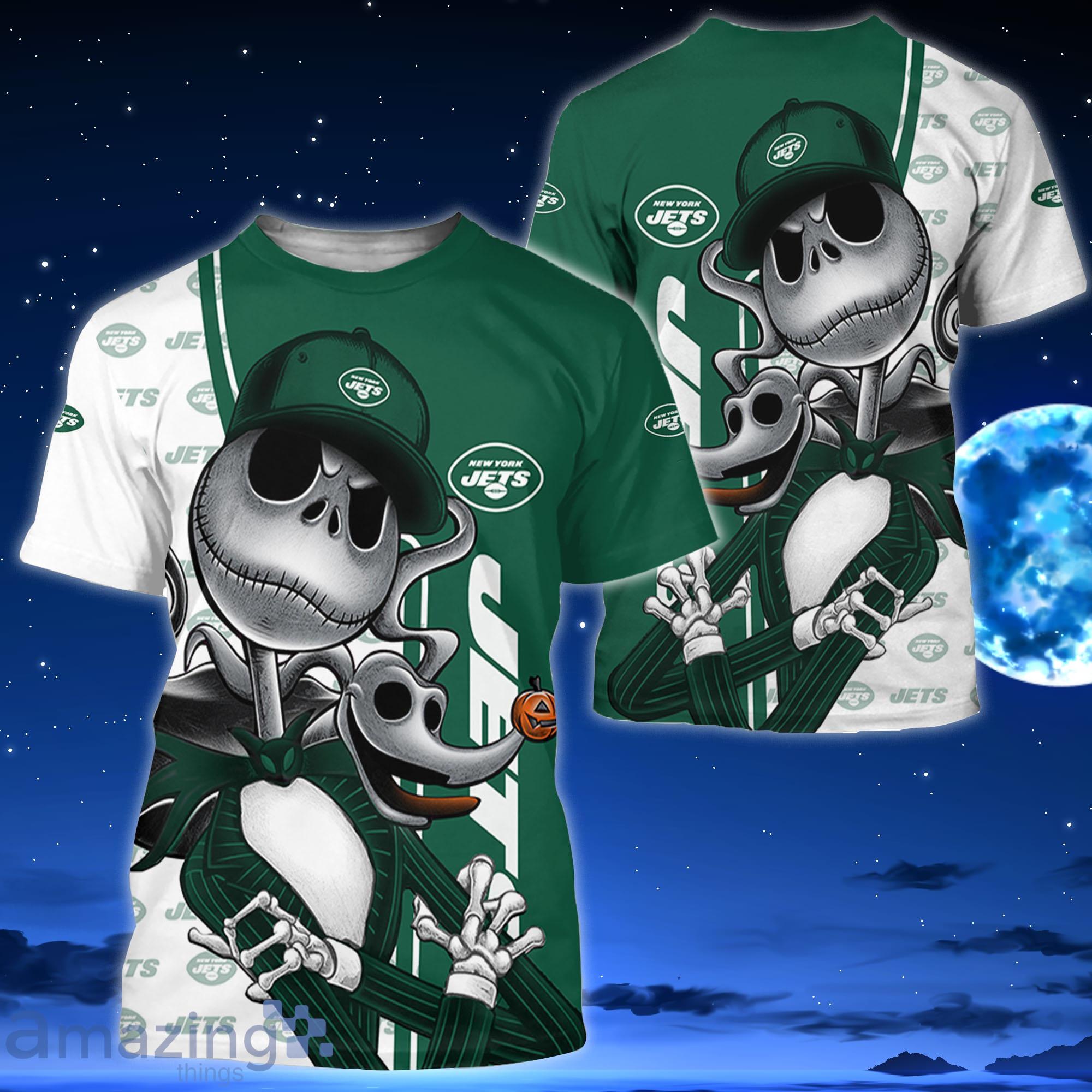 New York Jets Jack Skellington All Over Printed 3D Shirt Halloween Gift For Fans Product Photo 3