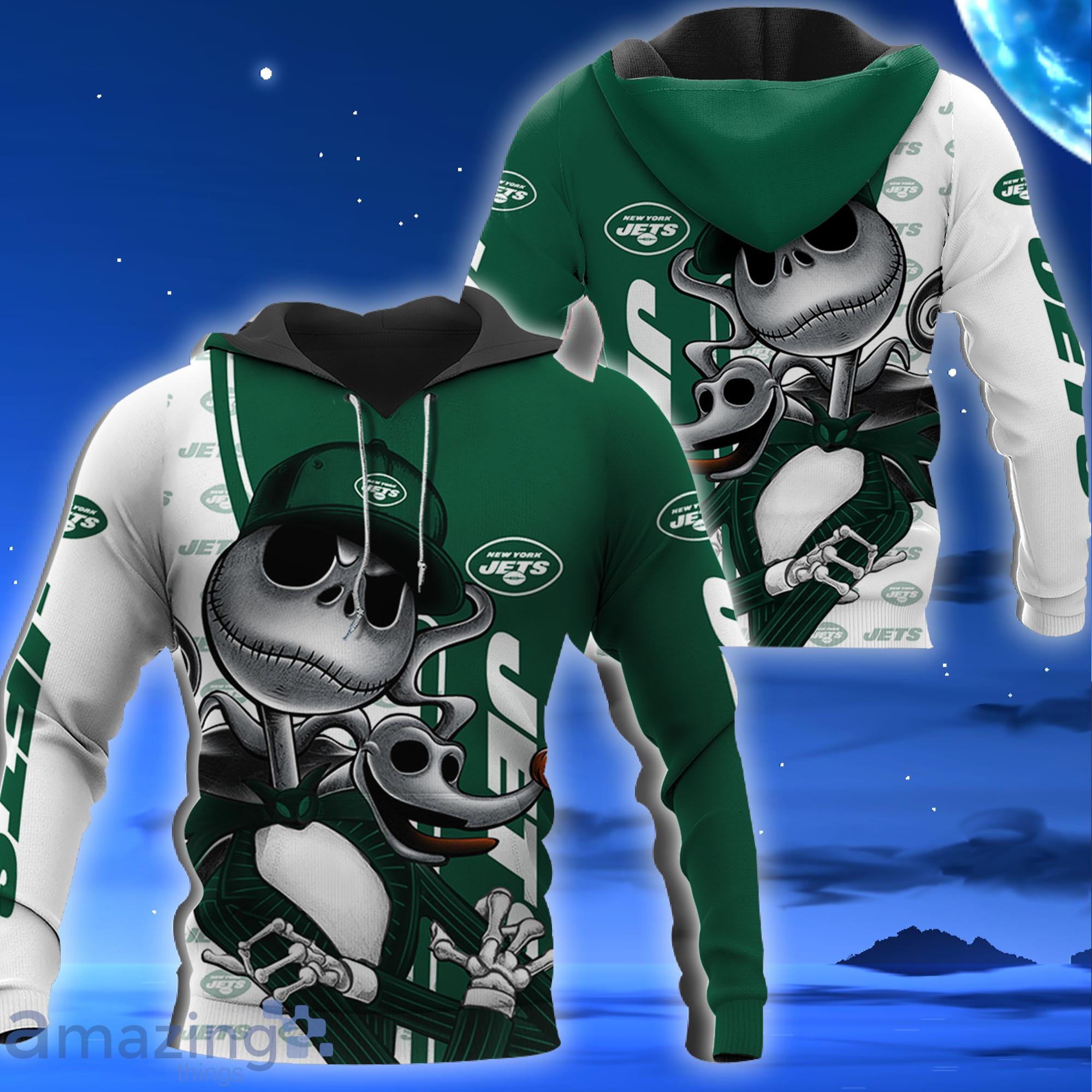New York Jets Jack Skellington All Over Printed 3D Shirt Halloween Gift For Fans Product Photo 1