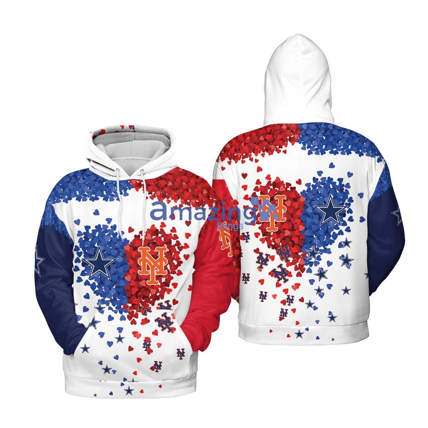 New York Mets Vs Texas Cowboys 3D All Over Print Hoodie Product Photo 1
