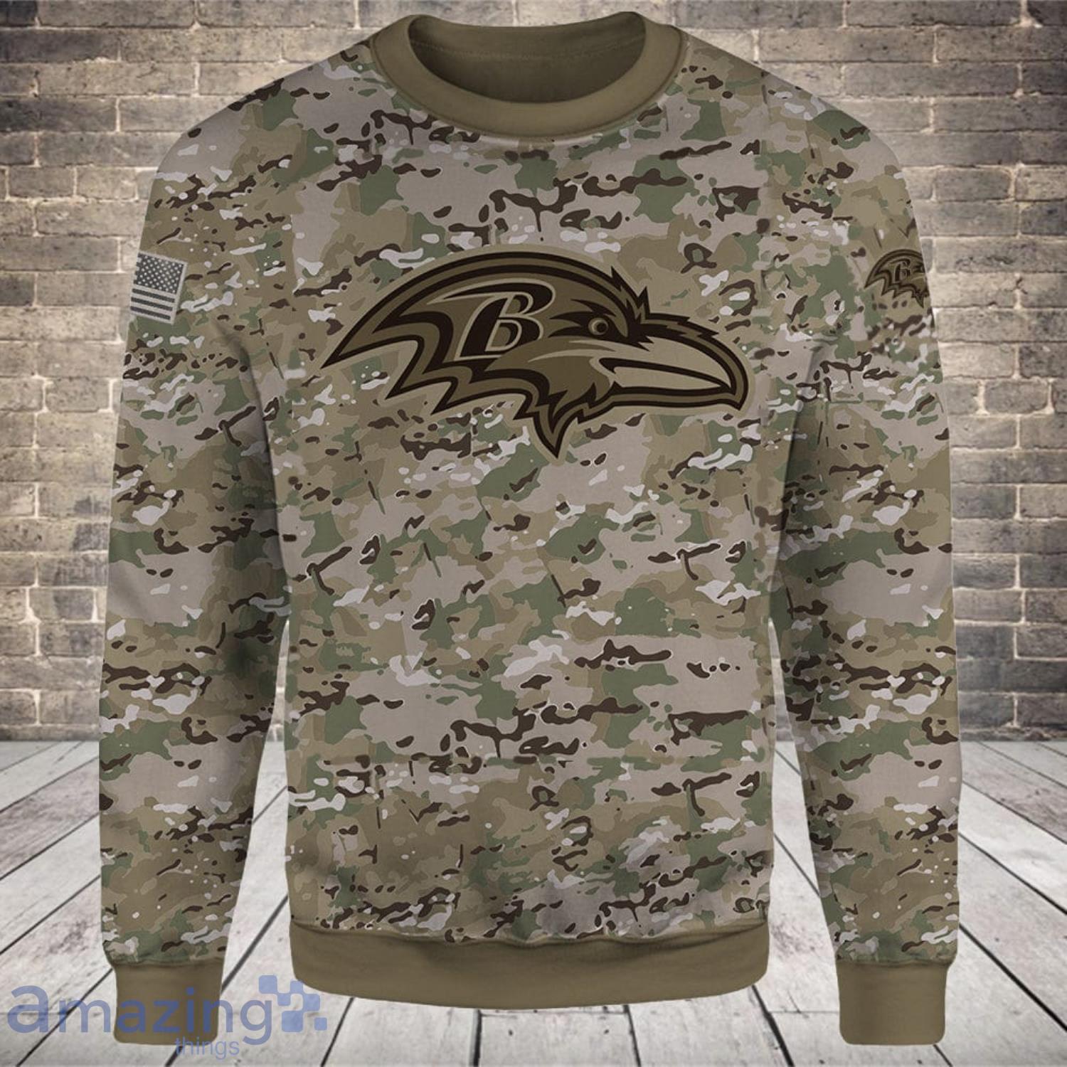 Baltimore Ravens NFL Camo Bomber Jacket - T-shirts Low Price