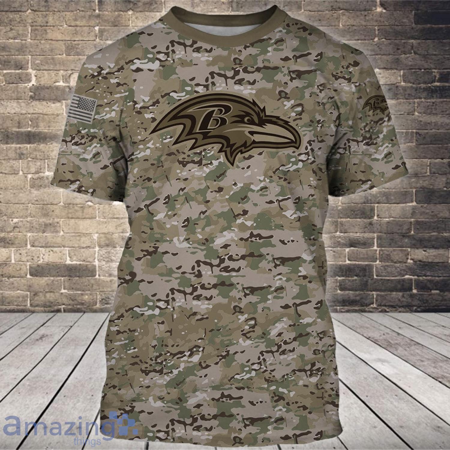 Baltimore Ravens NFL Camo Bomber Jacket - T-shirts Low Price