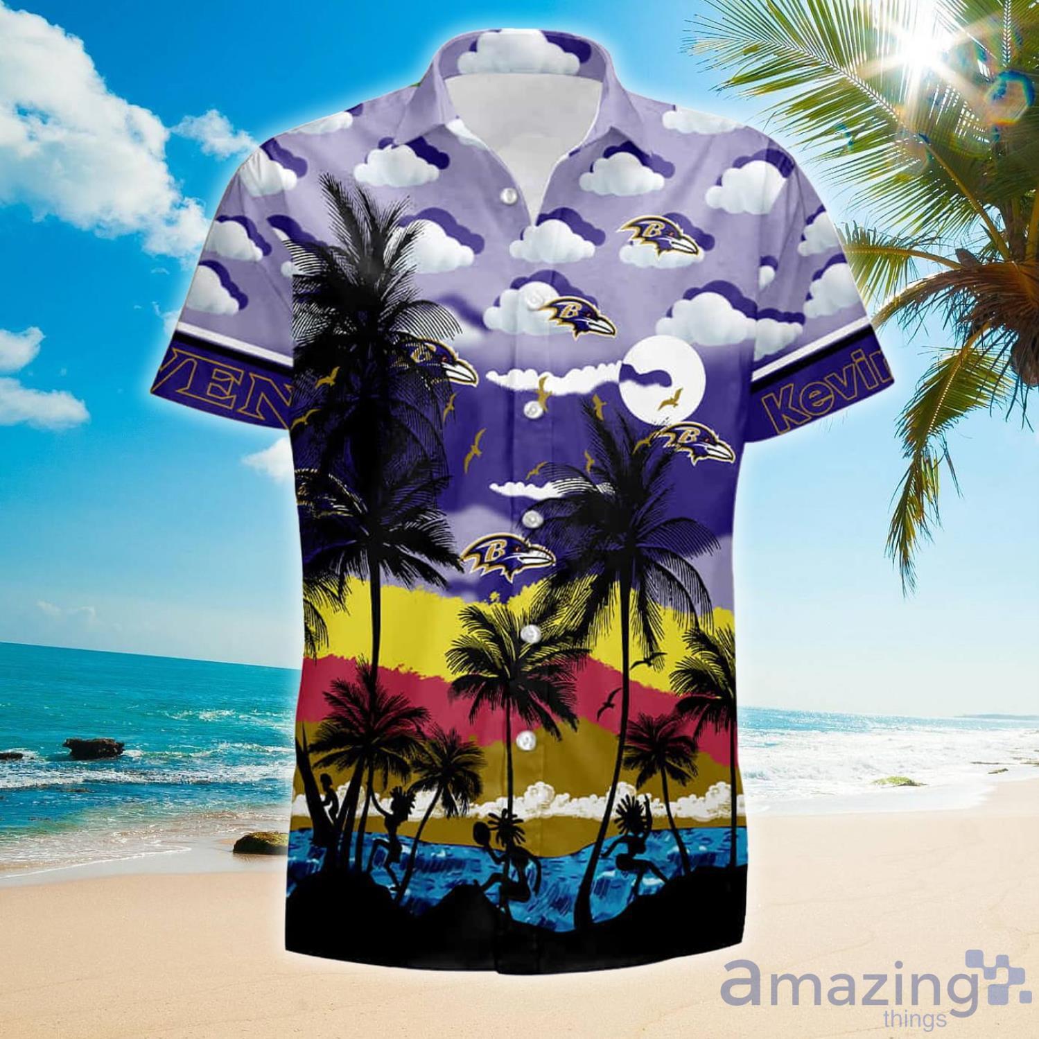 Baltimore Ravens NFL Customized Summer Hawaiian Shirt And Short