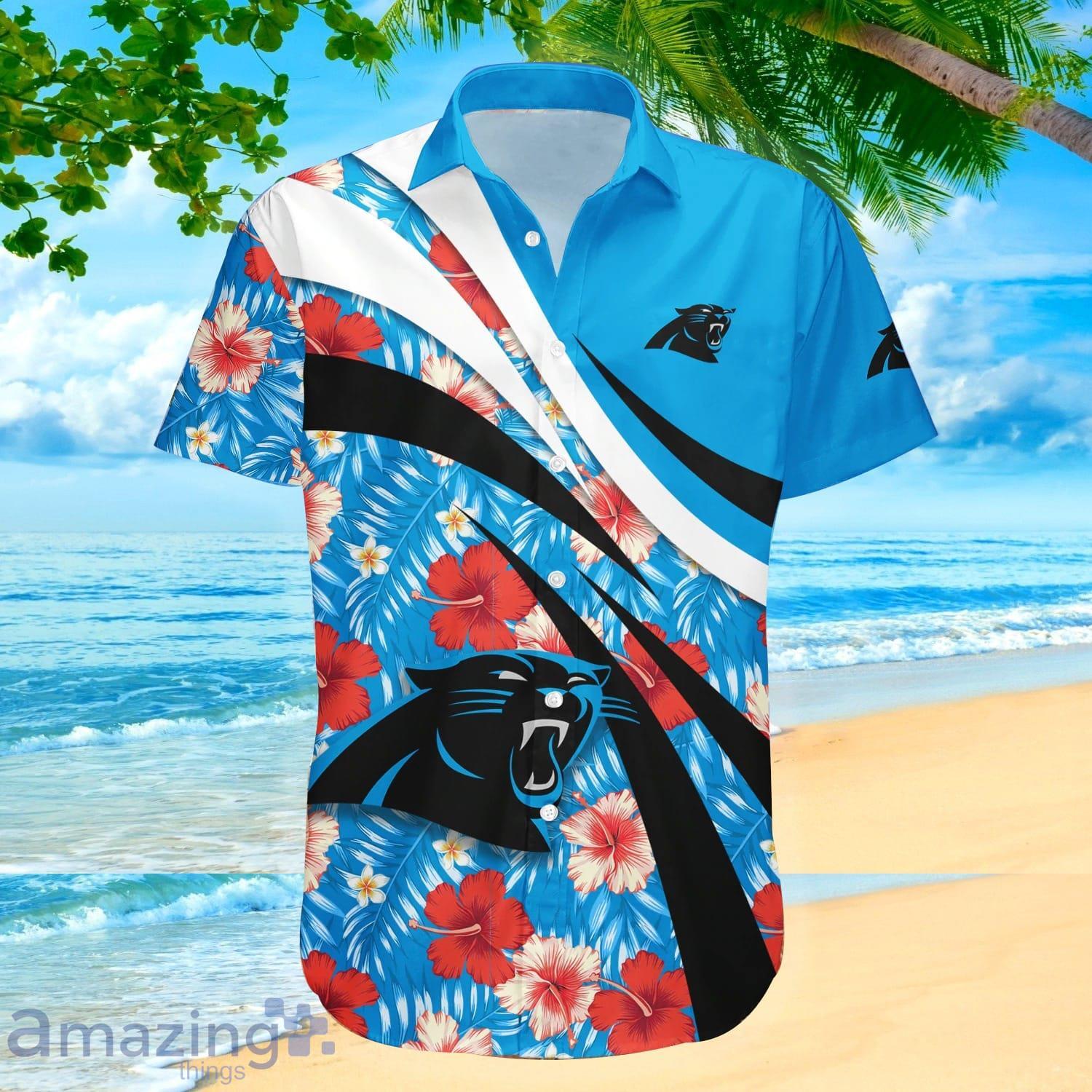NFL Carolina Panthers Aloha Tropical Hawaiian Shirt Product Photo 1