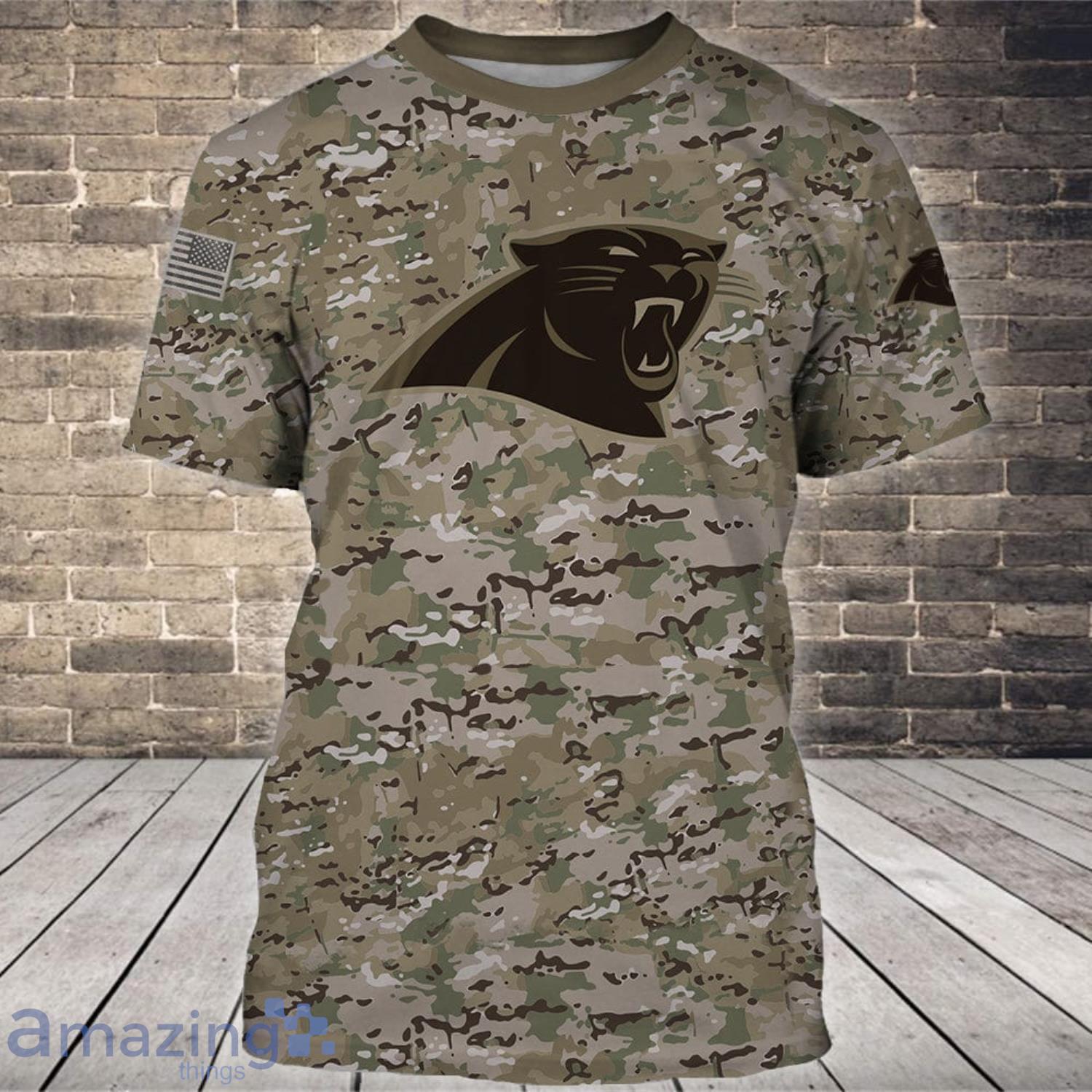 NFL Carolina Panthers Camo Style Gifts for Veterans Day All Over Printed 3D  Shirt