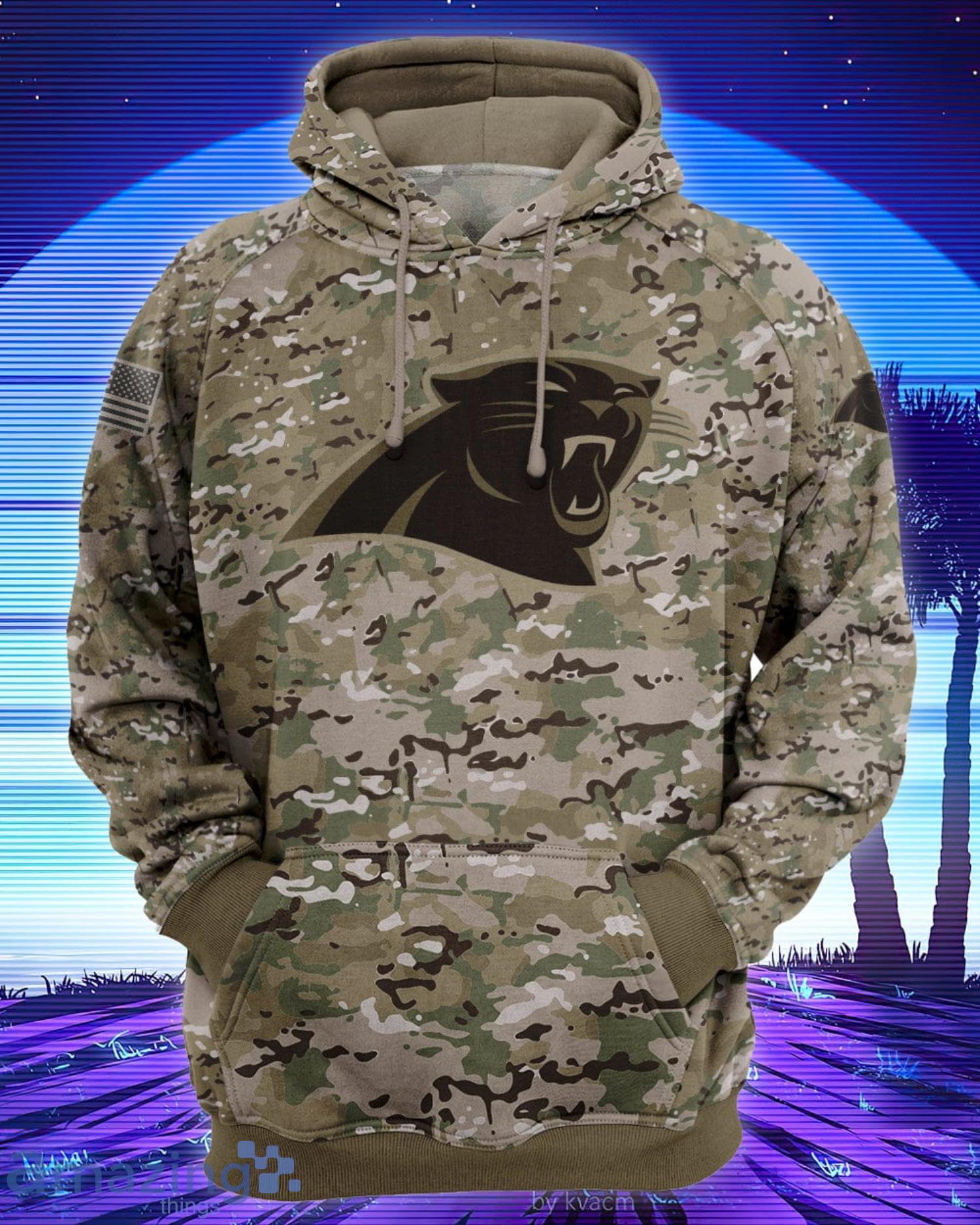 NFL Carolina Panthers Camo Style Gifts for Veterans Day All Over Printed 3D  Shirt