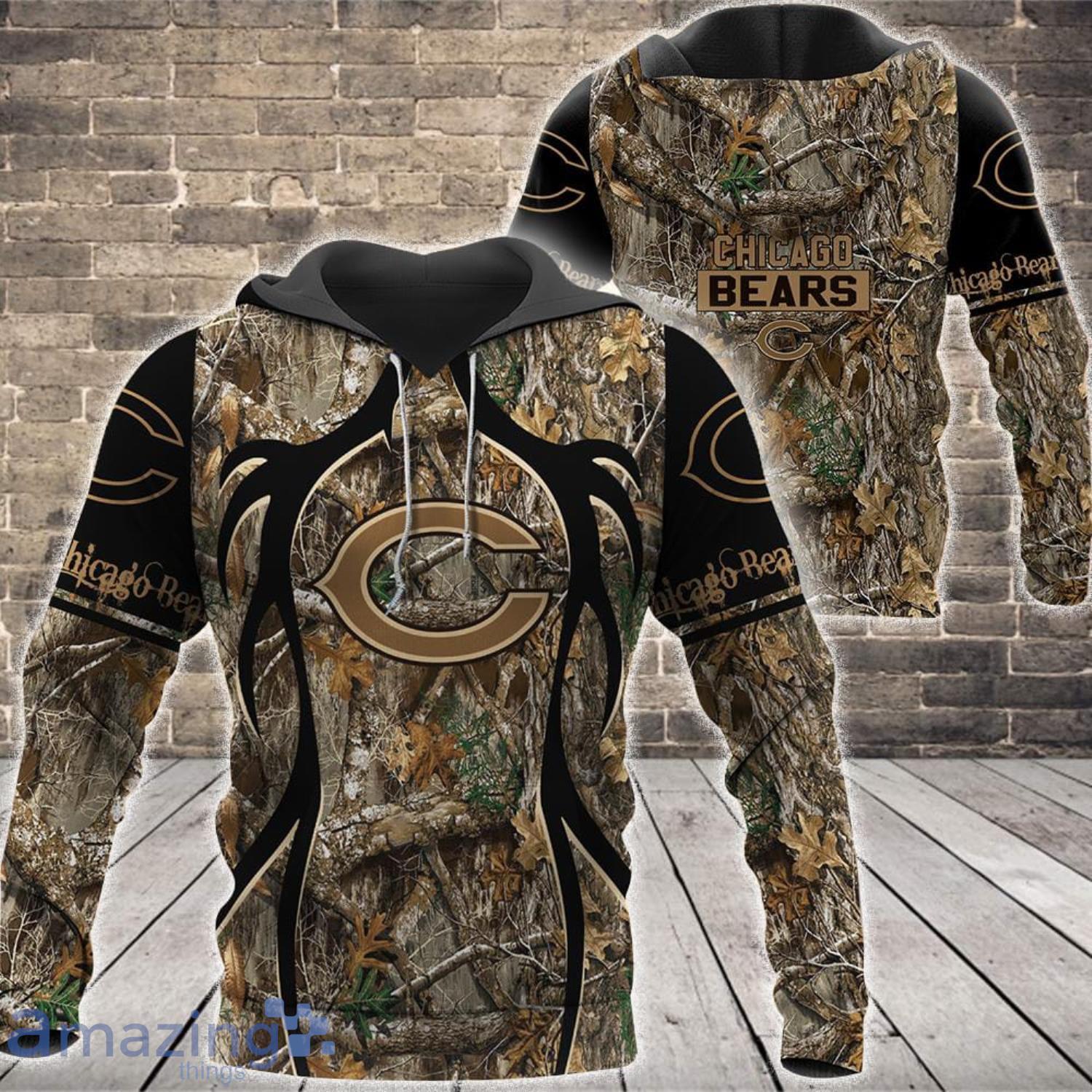 NFL Chicago Bears Hunting Pattern Gift For Father's Day All Over Printed 3D Shirt image NFL Chicago Bears Hunting Pattern Gift For Fathers Day All Over Printed 3D Shirt Product Photo 2