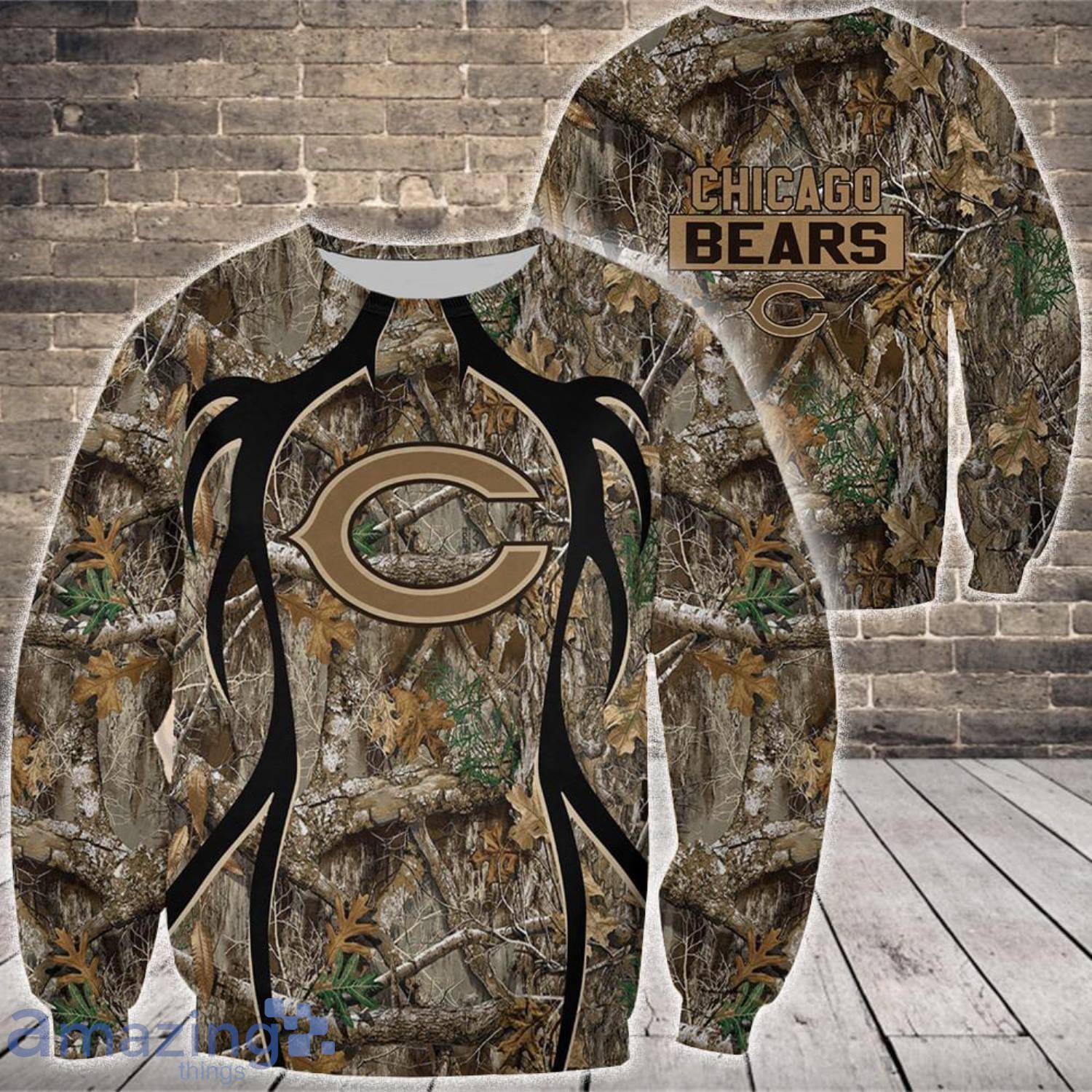 NFL Chicago Bears Hunting Pattern Gift For Father's Day All Over Printed 3D Shirt image NFL Chicago Bears Hunting Pattern Gift For Fathers Day All Over Printed 3D Shirt Product Photo 3