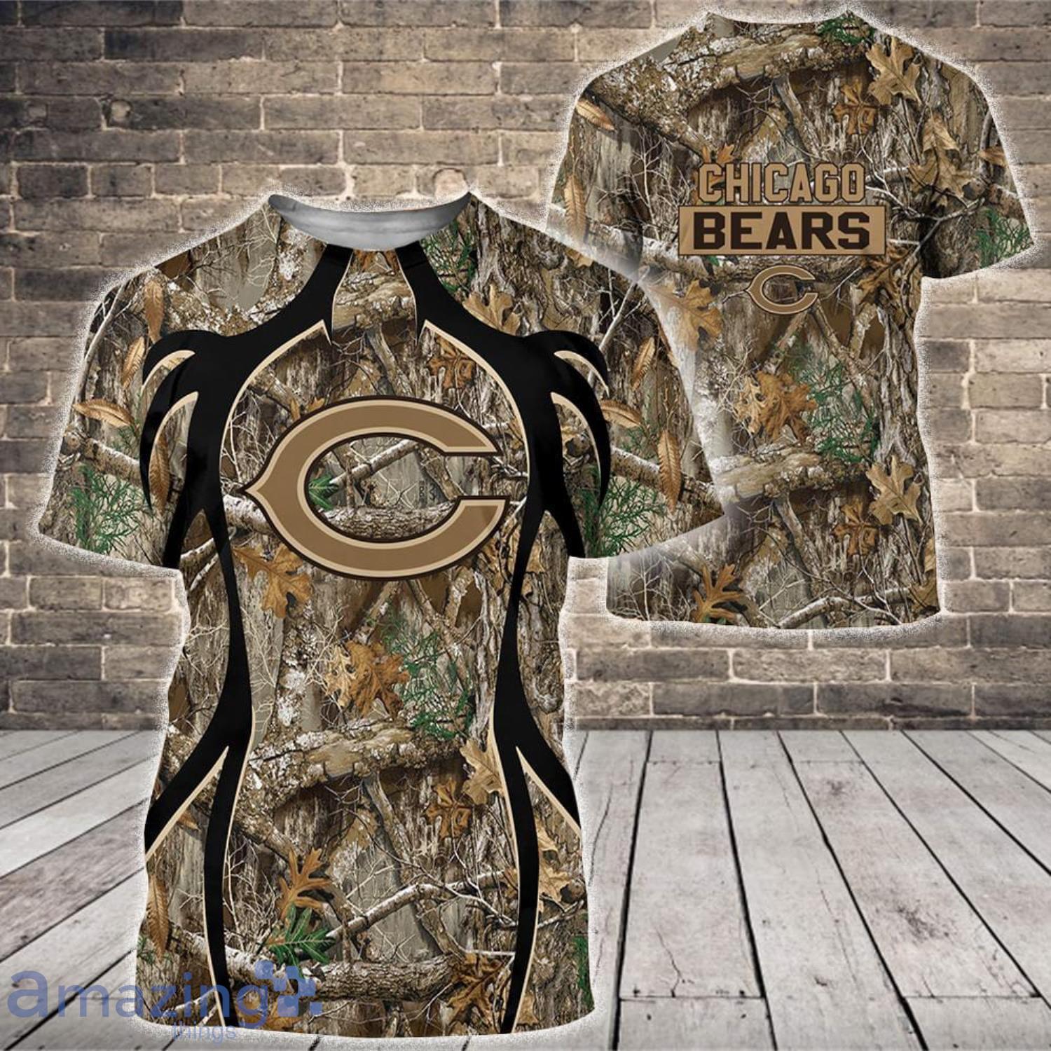 NFL Chicago Bears Hunting Pattern Gift For Father's Day All Over Printed 3D Shirt image NFL Chicago Bears Hunting Pattern Gift For Father's Day All Over Printed 3D Shirt