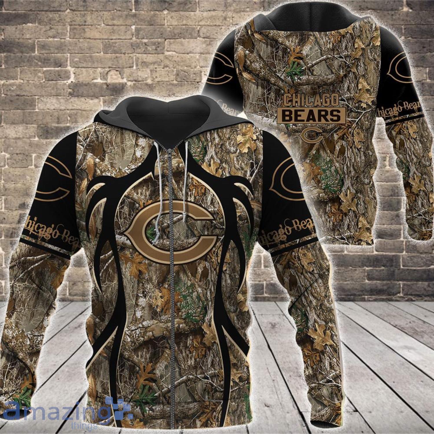 NFL Chicago Bears Hunting Pattern Gift For Father's Day All Over Printed 3D Shirt image NFL Chicago Bears Hunting Pattern Gift For Fathers Day All Over Printed 3D Shirt Product Photo 5