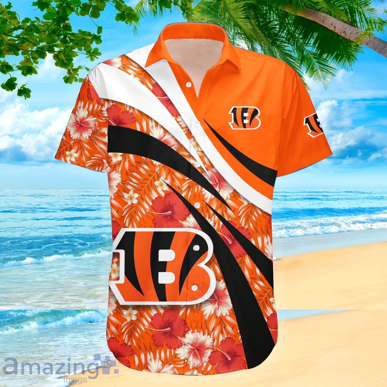 NFL Cincinnati Bengals Aloha Tropical Hawaiian Shirt Product Photo 1