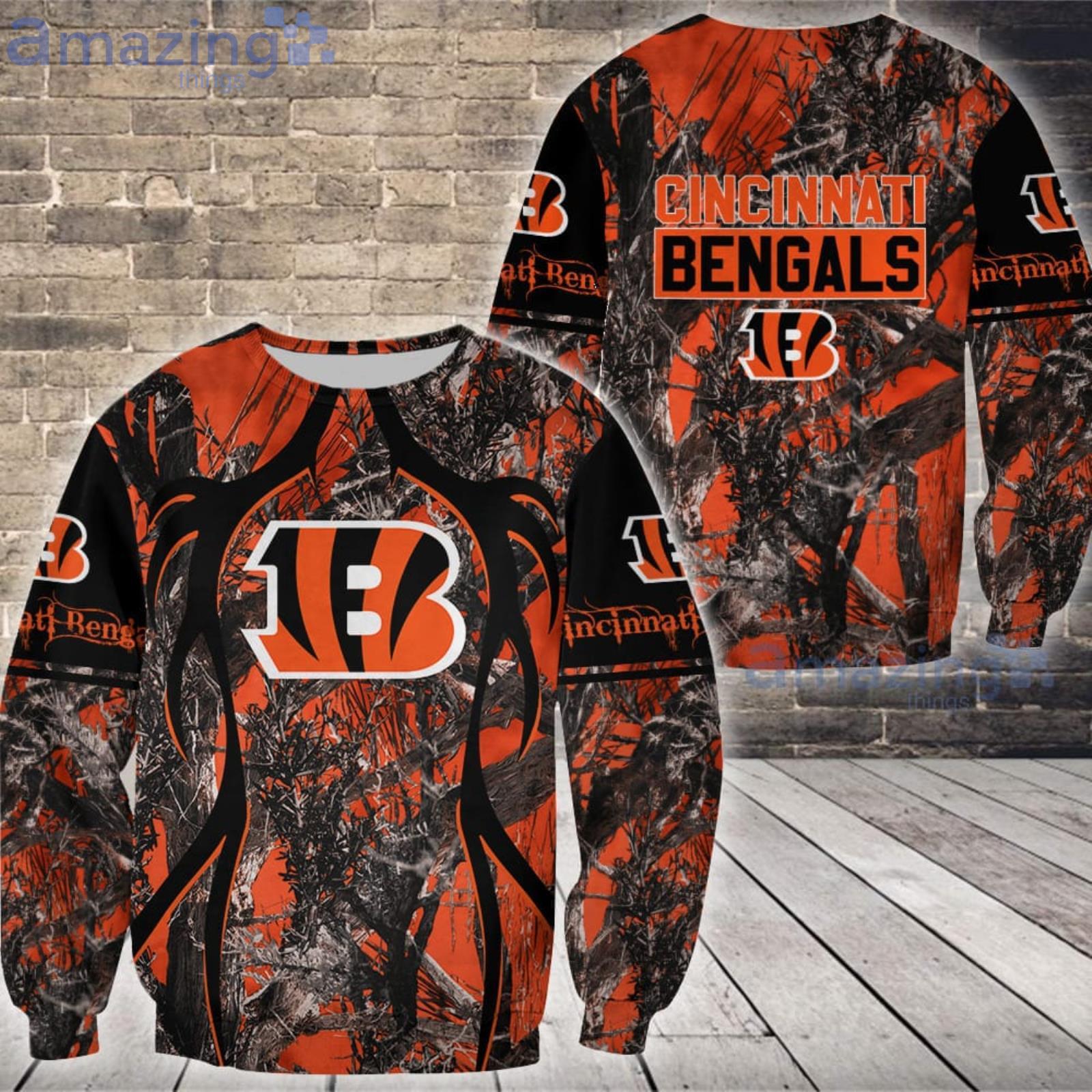 Cincinnati Bengals Camo 3D Hoodie All Over Print Cincinnati