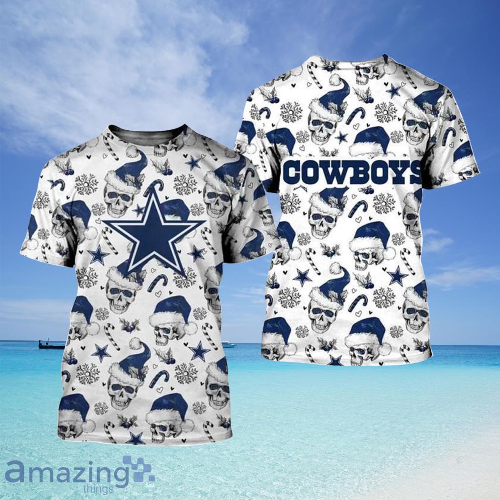 Dallas Cowboys Skull Flower Hawaiian Shirt - Growkoc