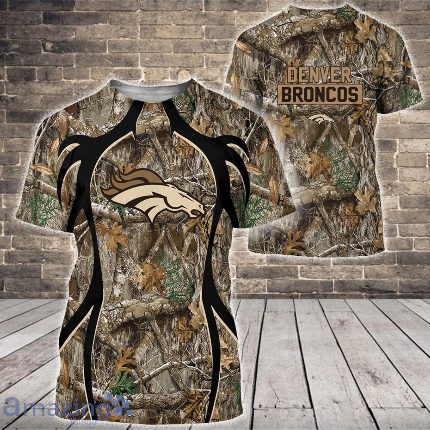 Custom Vintage Broncos Shirt 3D Mascot Denver Broncos Father's Day