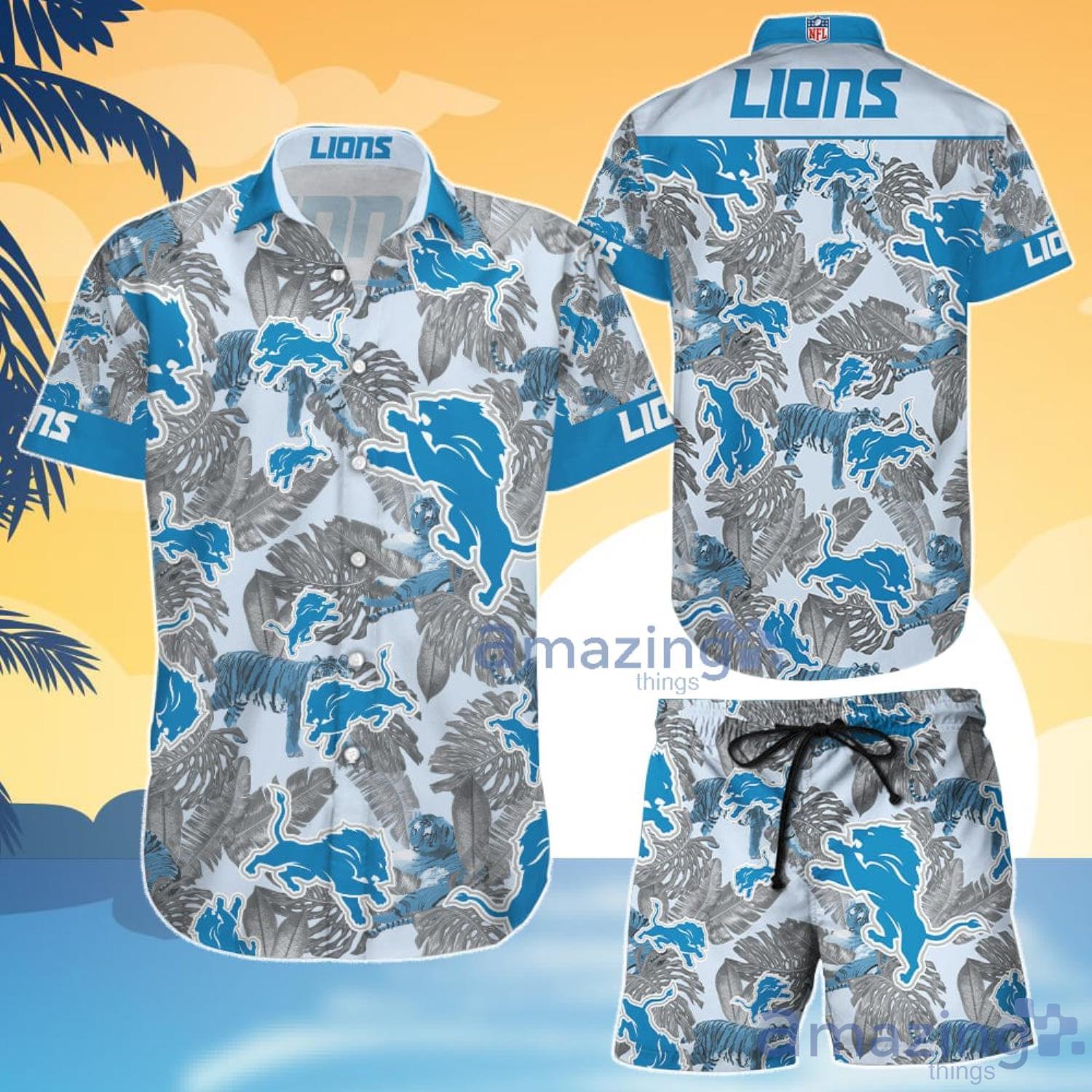 Detroit Lions Aloha Hawaiian Shirt Summer Gift