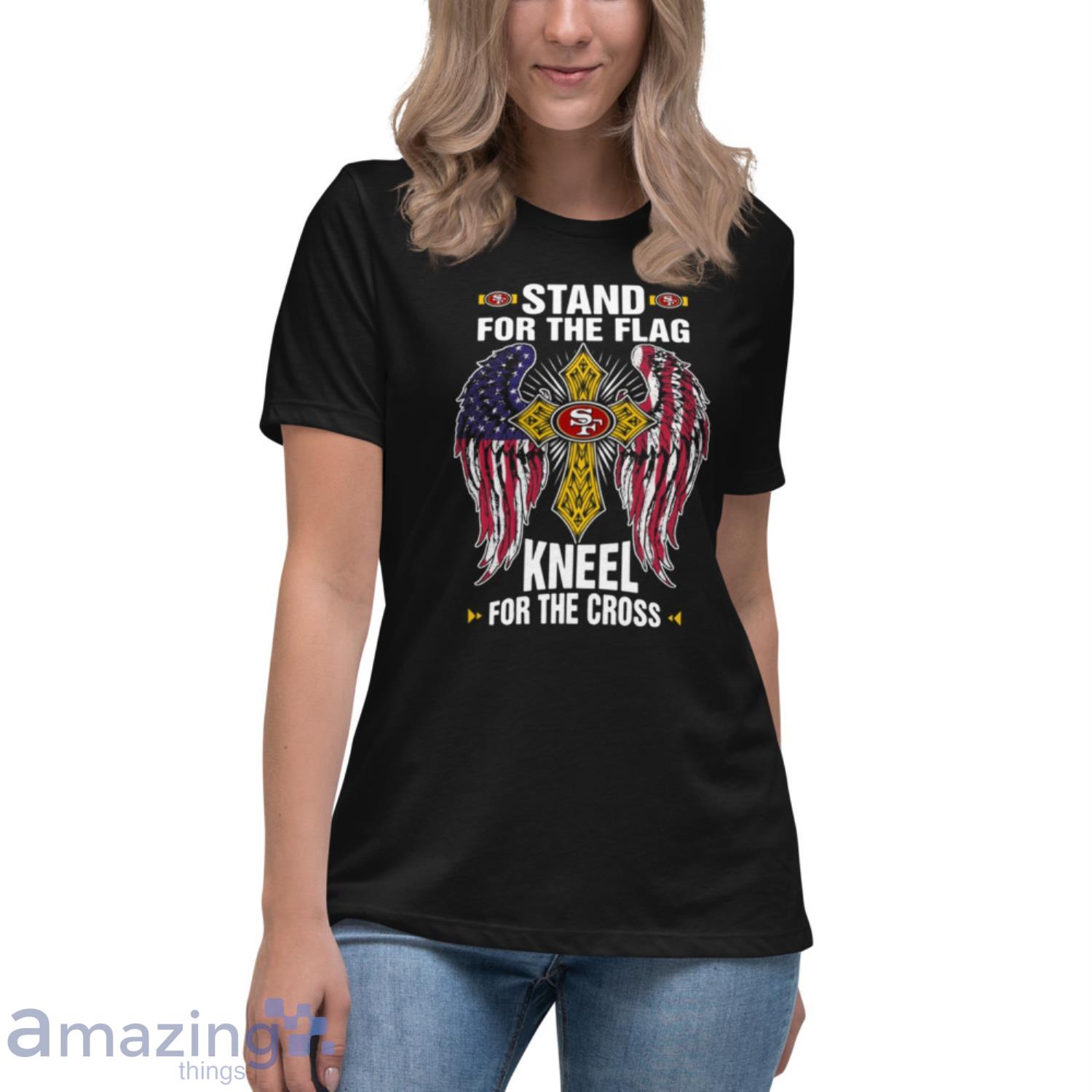 NFL Football San Francisco 49ers Stand For Flag Kneel For The