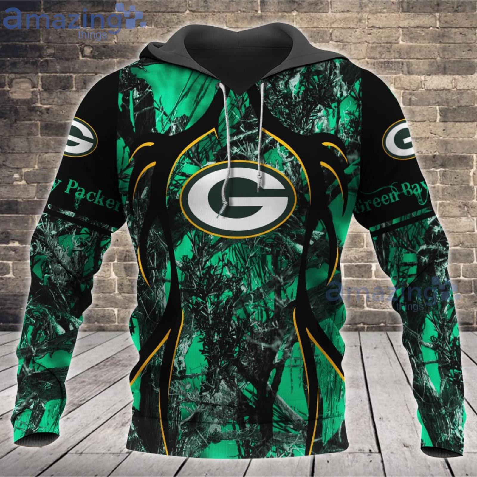 Green Bay Packers Camouflage Veteran 3D Polo Shirt - T-shirts Low