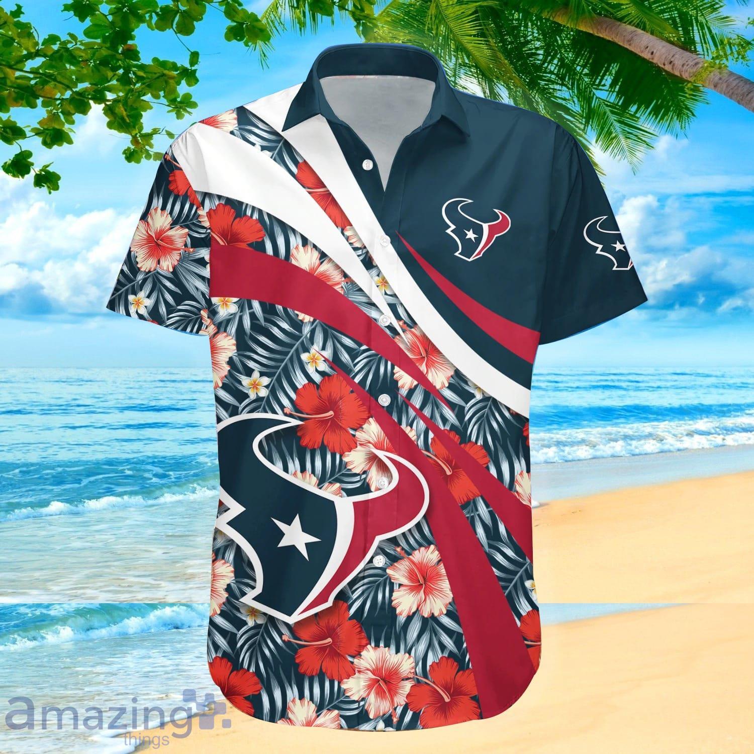 NFL Houston Texans Aloha Tropical Hawaiian Shirt Product Photo 1