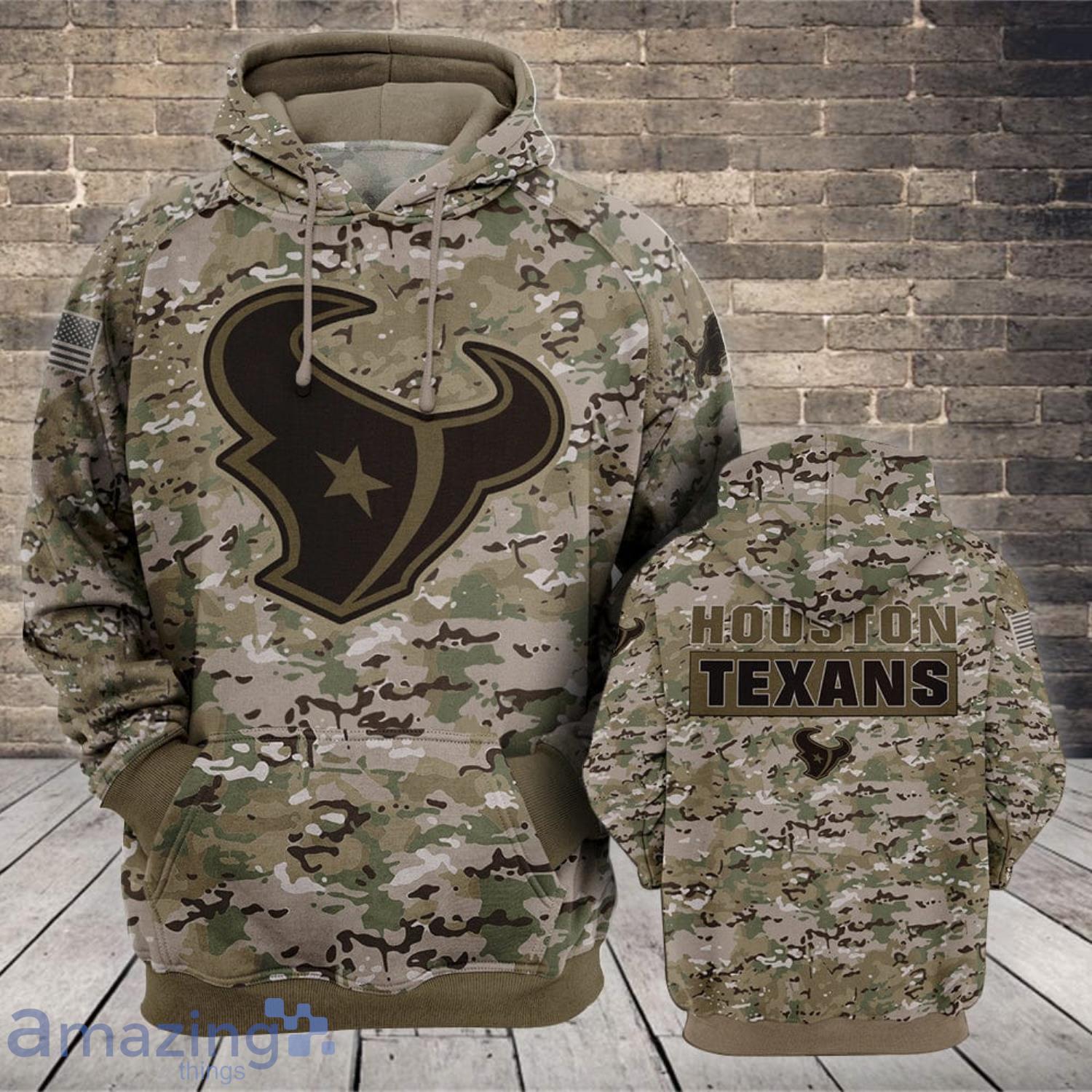 NFL Houston Texans Camo Style Gifts for Veterans Day All Over