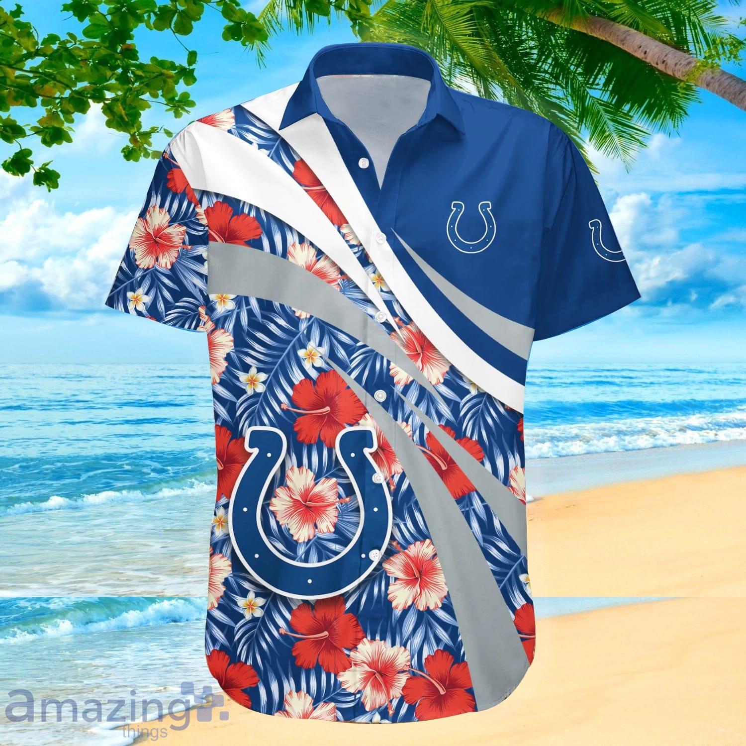 NFL Indianapolis Colts Aloha Tropical Hawaiian Shirt Product Photo 1 NFL Indianapolis Colts Aloha Tropical Hawaiian Shirt Product Photo 1